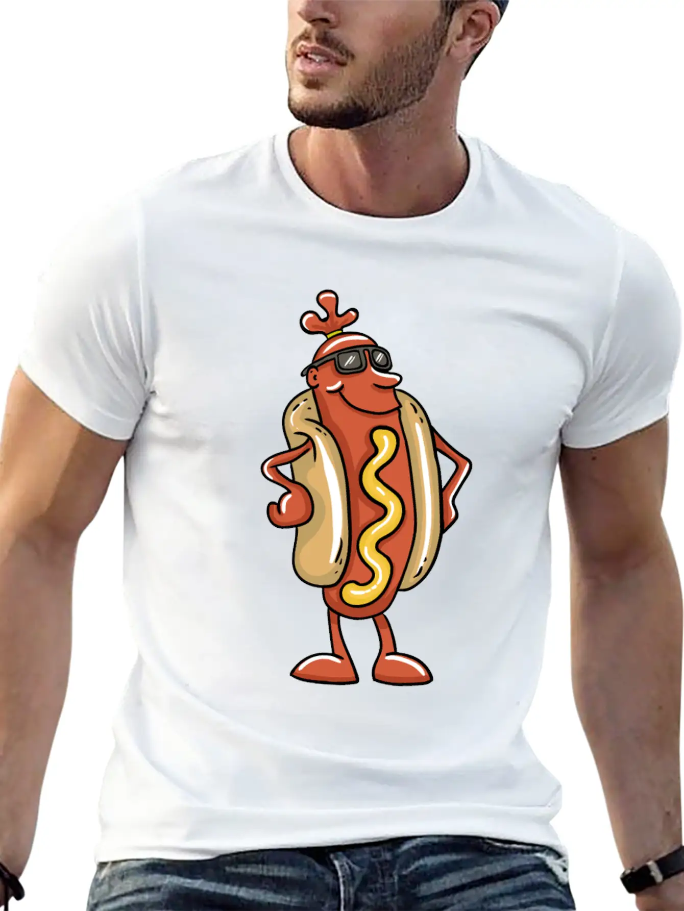 Cool Hot Dog Basic Graphic T-Shirt ¨C Daily Comfort In Soft Cotton