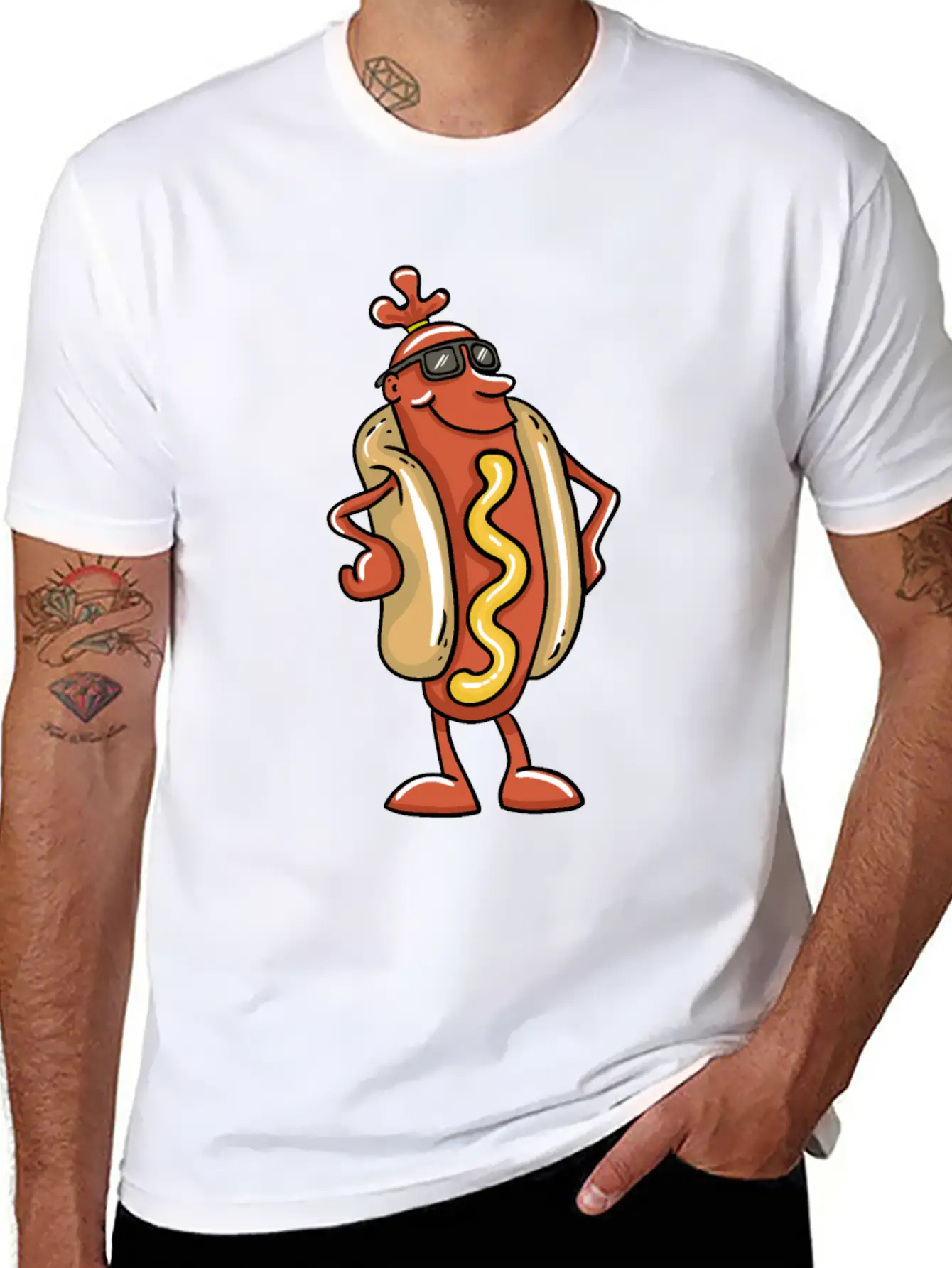 Cool Hot Dog Basic Graphic T-Shirt ¨C Daily Comfort In Soft Cotton