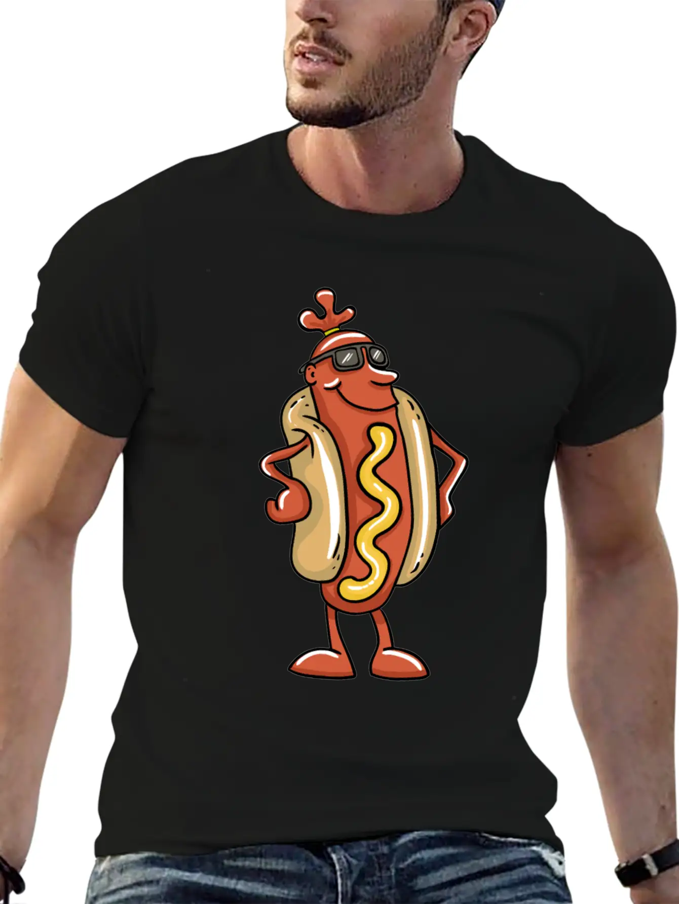 Cool Hot Dog Basic Graphic T-Shirt ¨C Daily Comfort In Soft Cotton