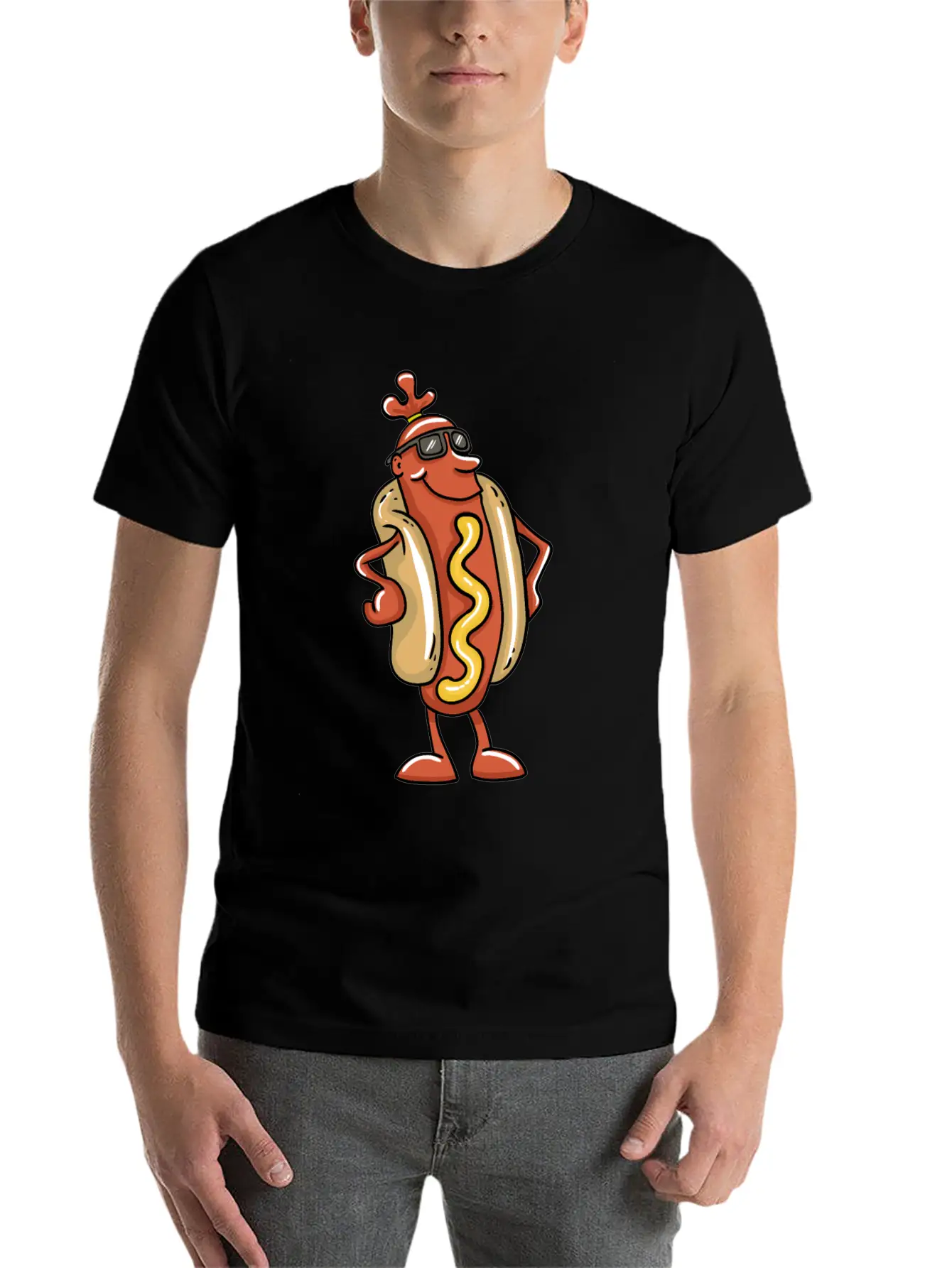 Cool Hot Dog Basic Graphic T-Shirt ¨C Daily Comfort In Soft Cotton
