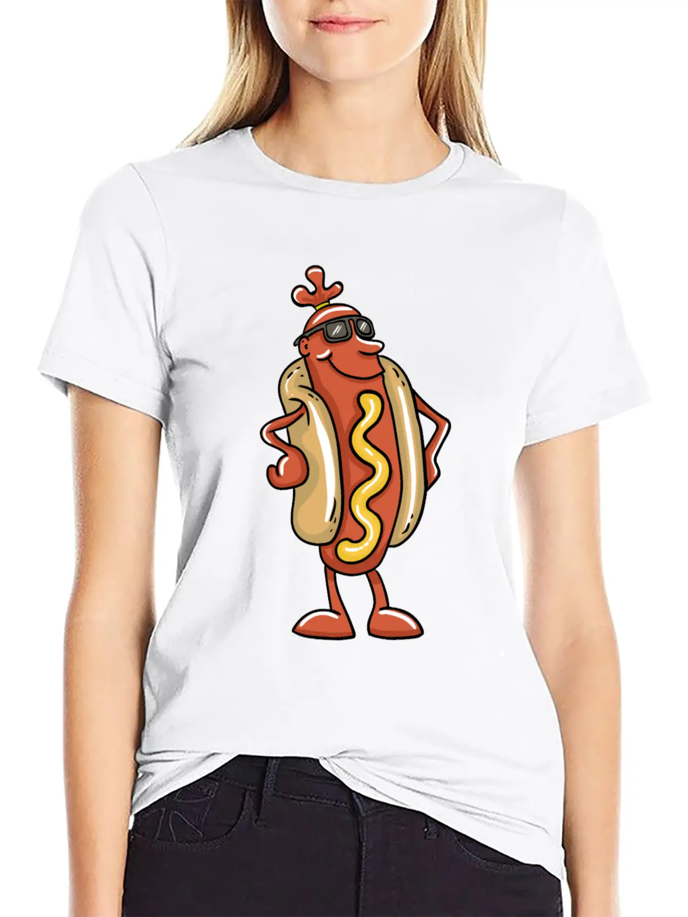 Cool Hot Dog Basic Graphic T-Shirt ¨C Daily Comfort In Soft Cotton
