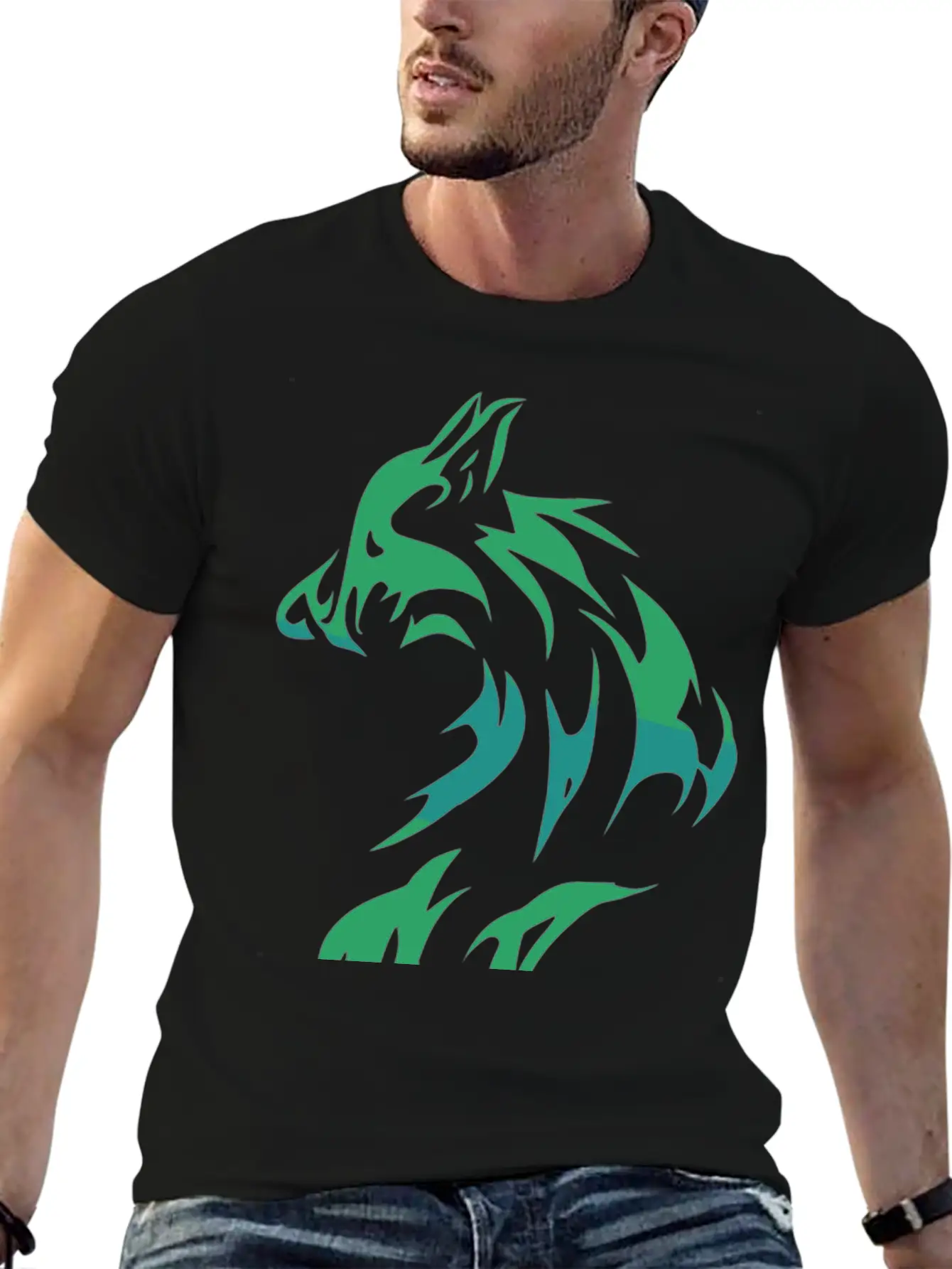 Cool Wolf Essential Cotton Tee For Daily Outfits ¨C Unisex Style