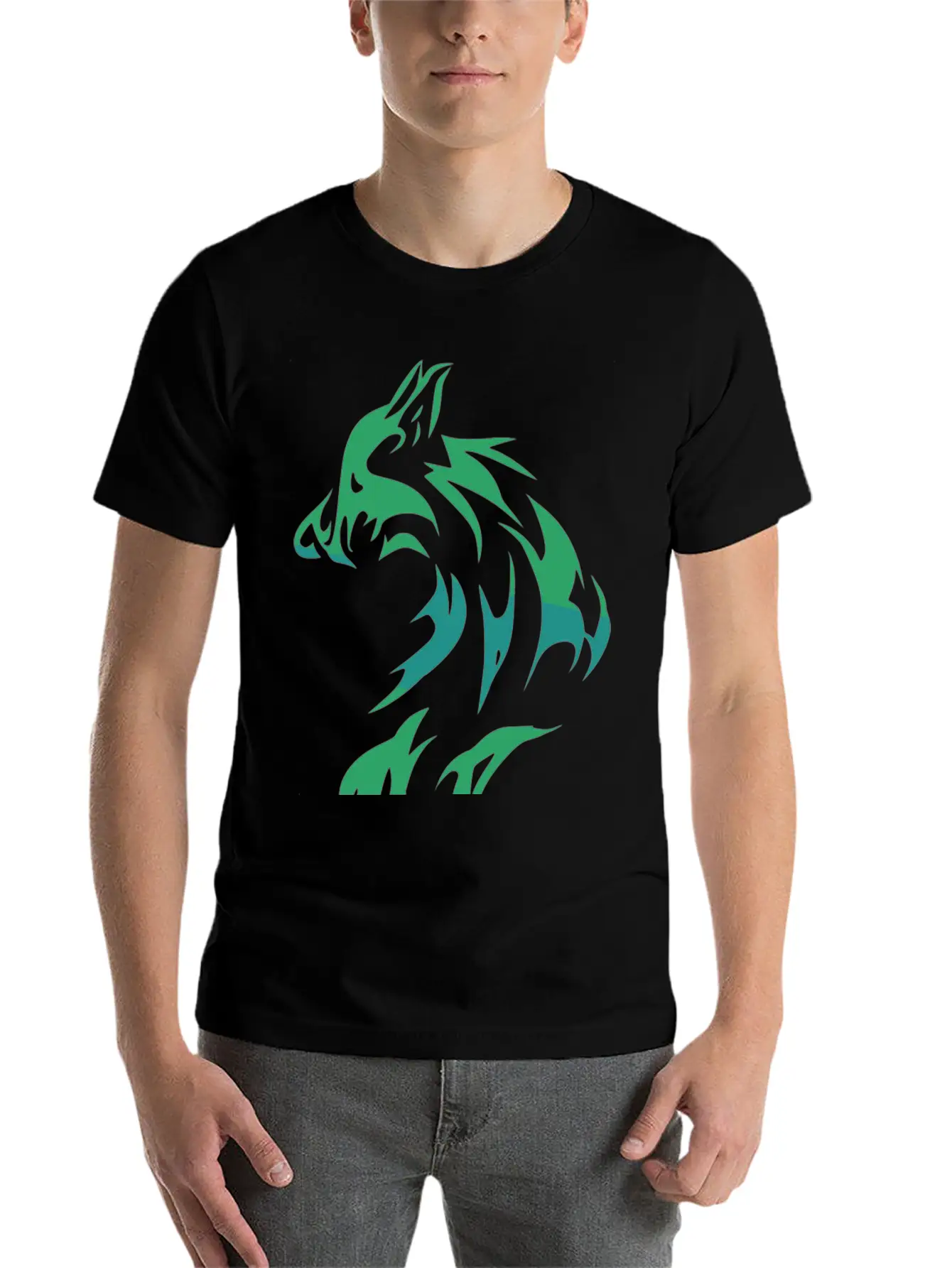 Cool Wolf Essential Cotton Tee For Daily Outfits ¨C Unisex Style