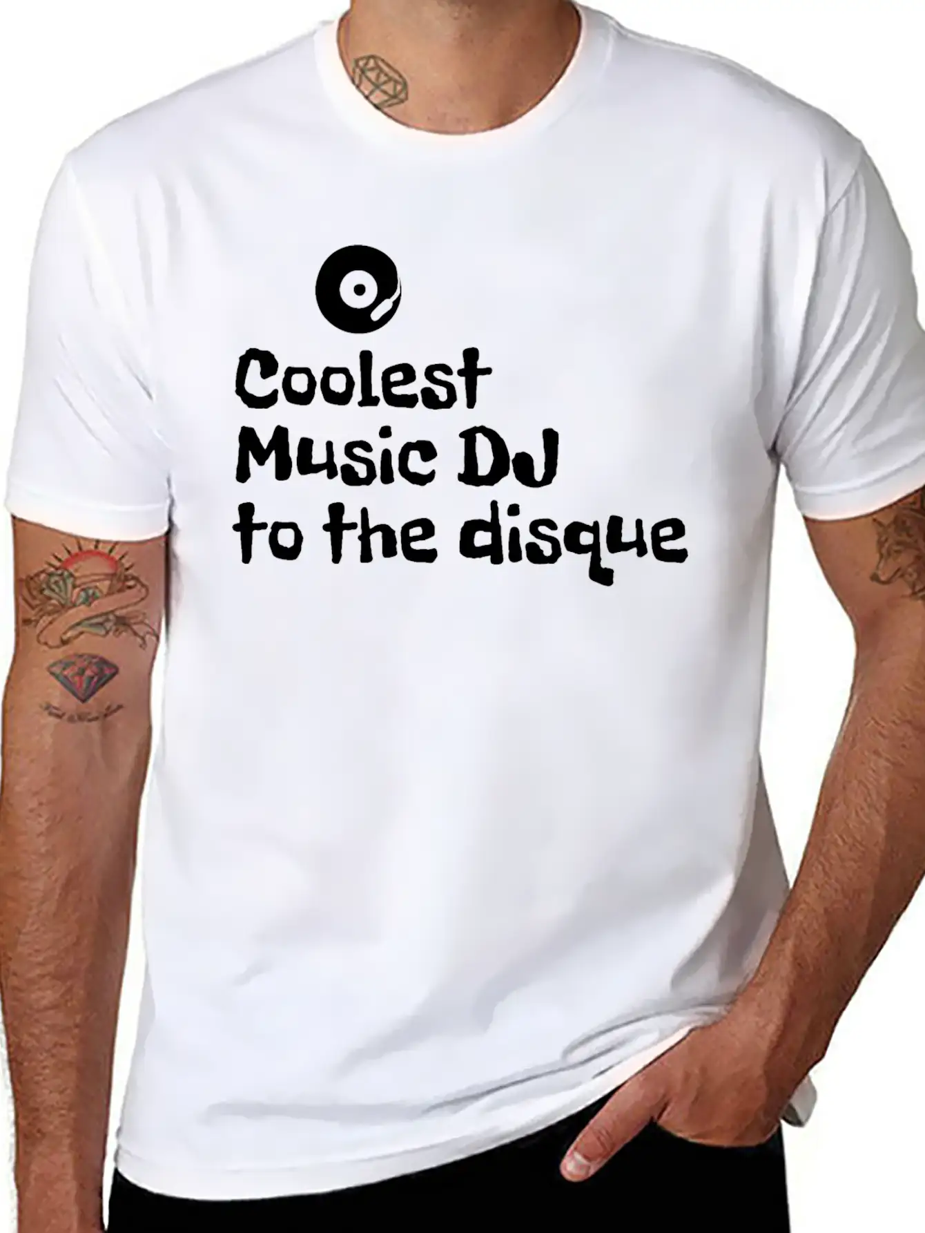 Coolest Music DJ To The Disque Essential Cotton Tee For Daily Outfits ¨C Unisex Style
