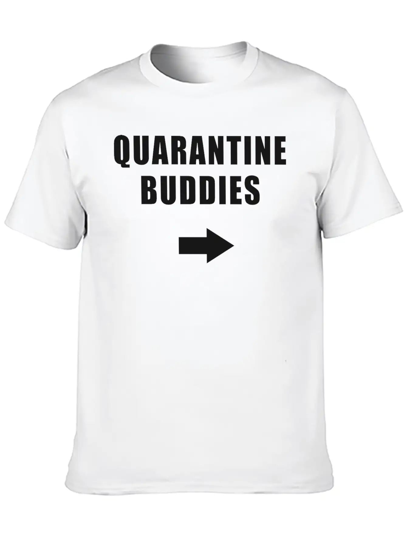 Coronavirus Quarantine Buddies (left Arrow) Essential Cotton Tee For Daily Outfits ¨C Unisex Style