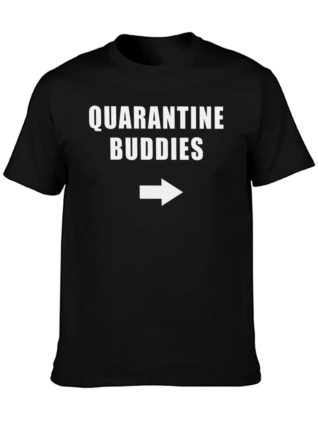 Coronavirus Quarantine Buddies (left Arrow) Essential Cotton Tee For Daily Outfits ¨C Unisex Style