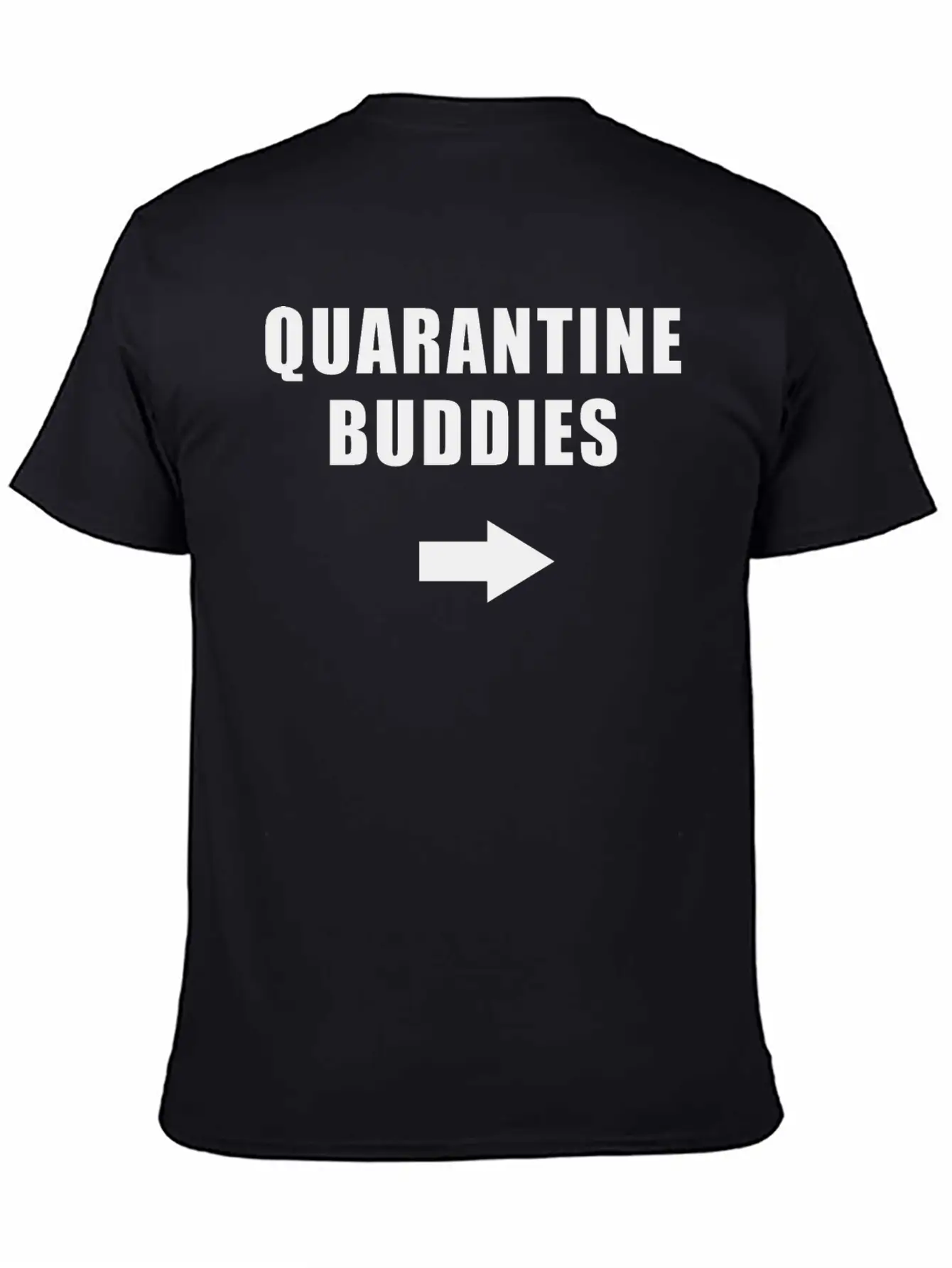 Coronavirus Quarantine Buddies (left Arrow) Essential Cotton Tee For Daily Outfits ¨C Unisex Style