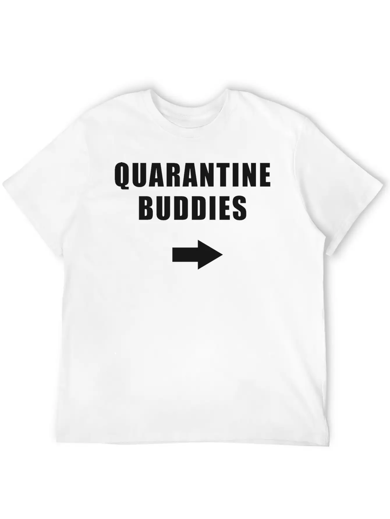 Coronavirus Quarantine Buddies (left Arrow) Essential Cotton Tee For Daily Outfits ¨C Unisex Style