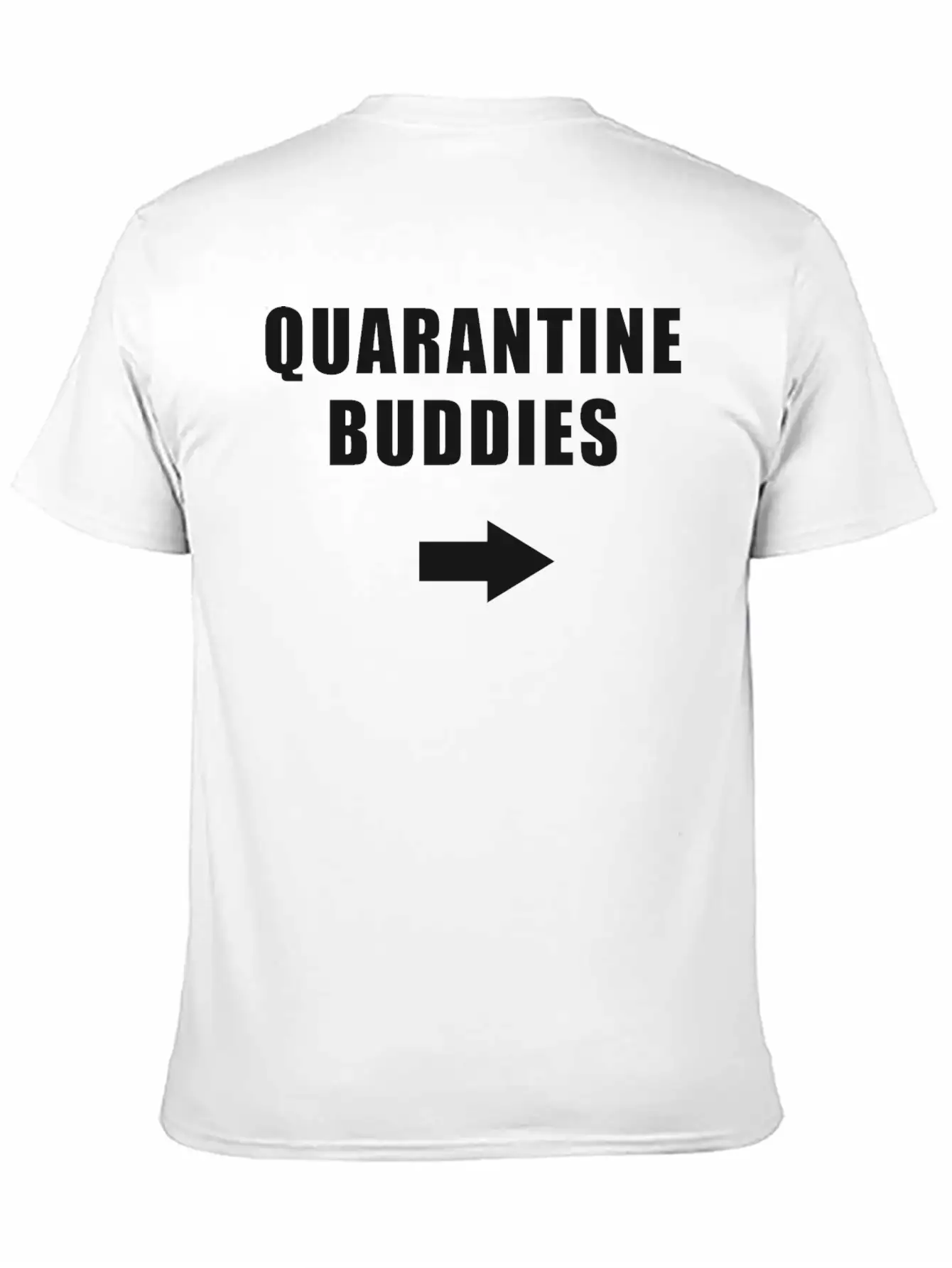Coronavirus Quarantine Buddies (left Arrow) Essential Cotton Tee For Daily Outfits ¨C Unisex Style