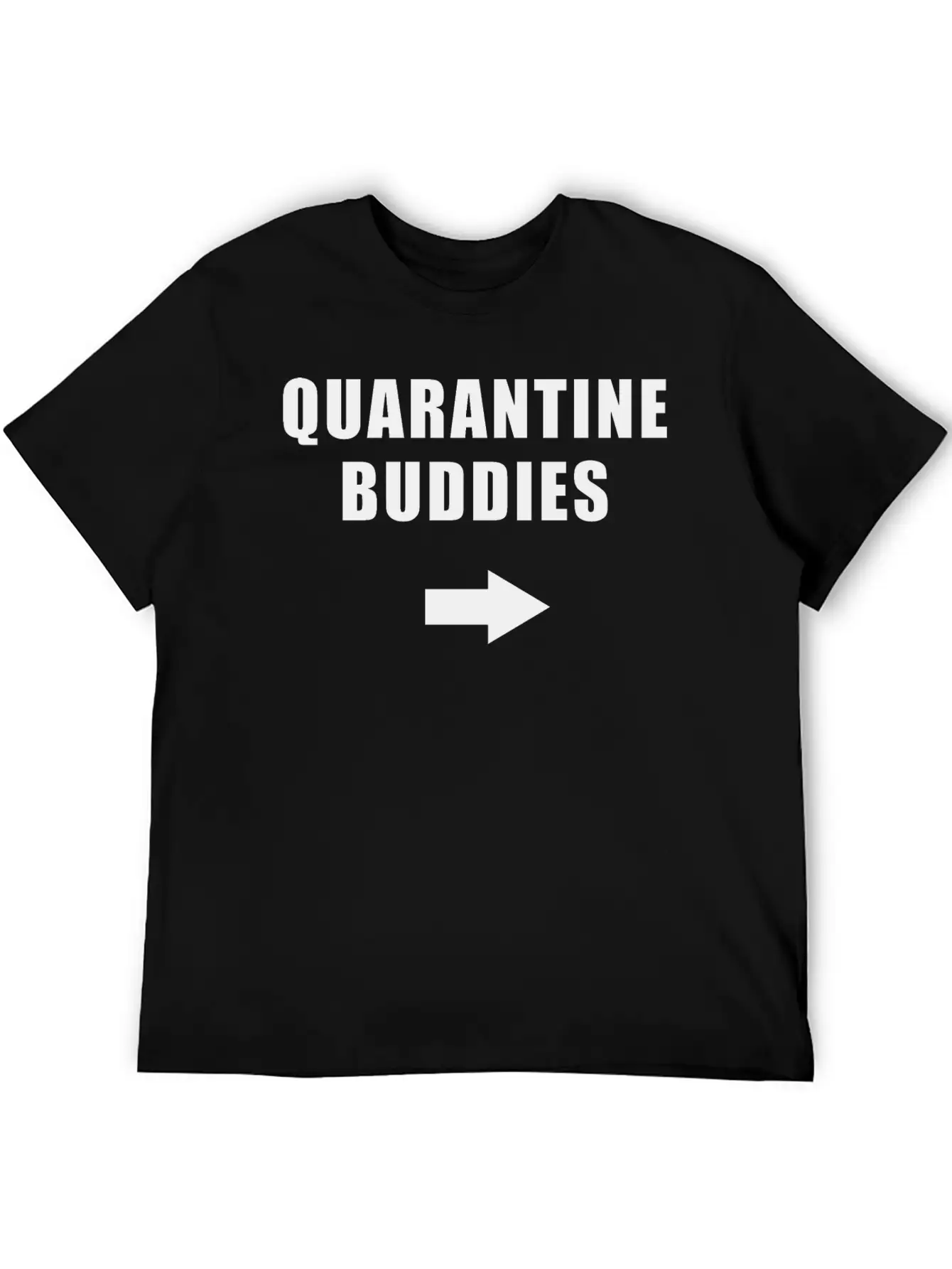 Coronavirus Quarantine Buddies (left Arrow) Essential Cotton Tee For Daily Outfits ¨C Unisex Style