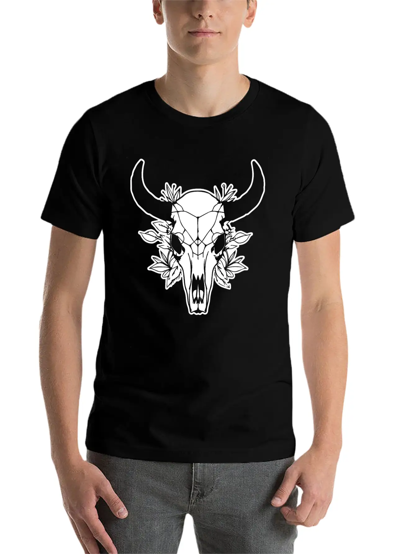 Cow Skull Boho Soft Cotton Short Sleeve Tee ¨C Unisex Wardrobe Staple