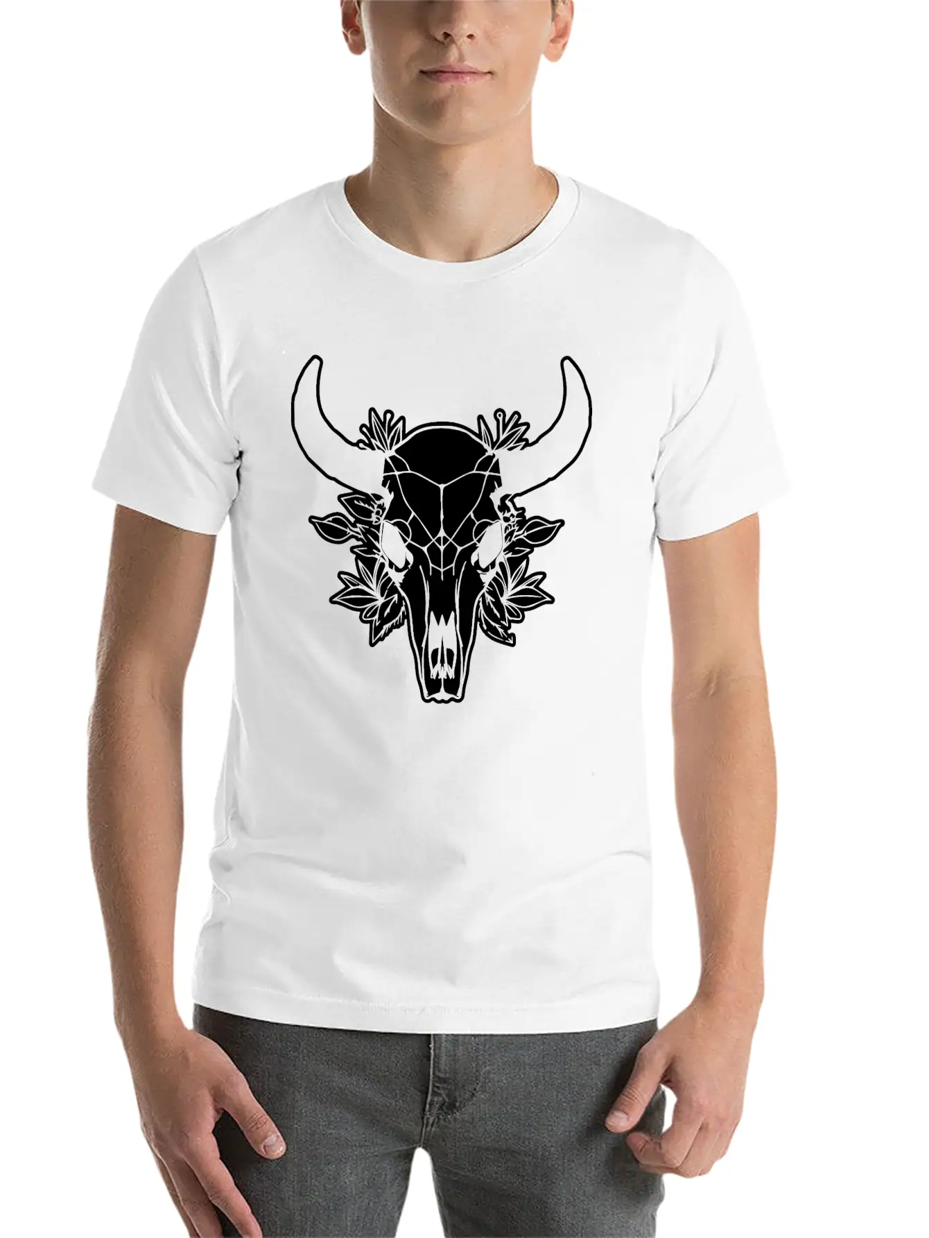 Cow Skull Boho Soft Cotton Short Sleeve Tee ¨C Unisex Wardrobe Staple