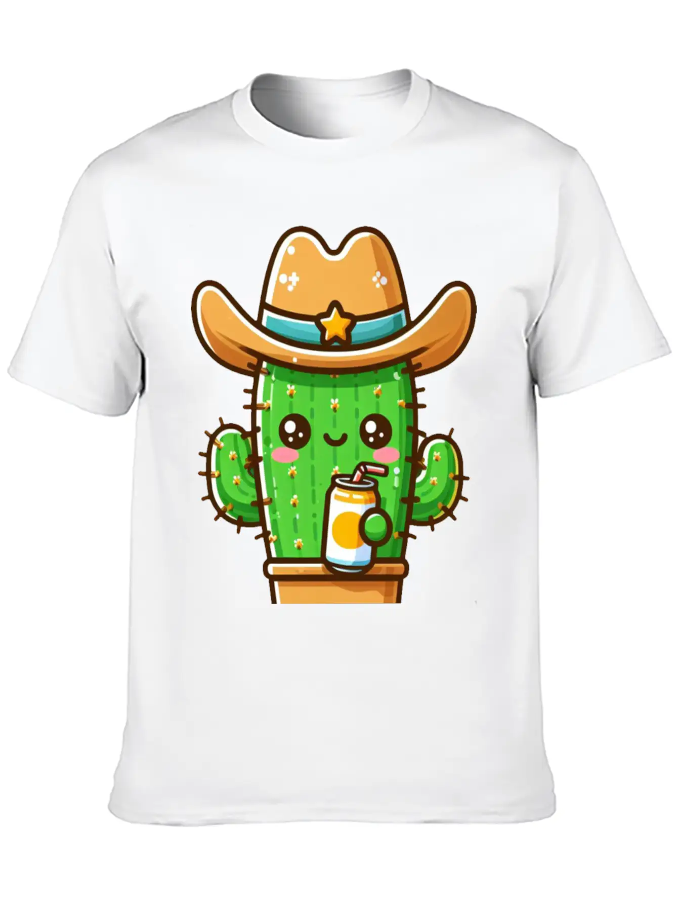 Cowboy Cactus Cute Basic Graphic T-Shirt ¨C Daily Comfort In Soft Cotton