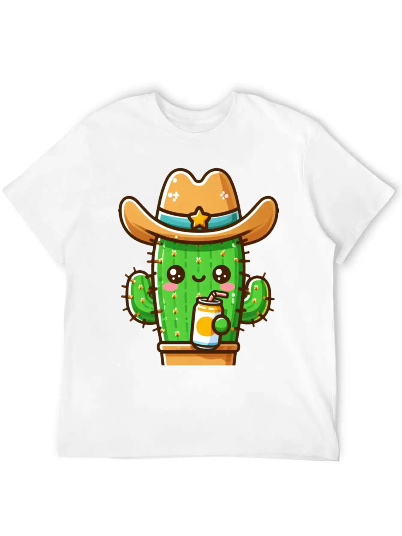Cowboy Cactus Cute Basic Graphic T-Shirt ¨C Daily Comfort In Soft Cotton