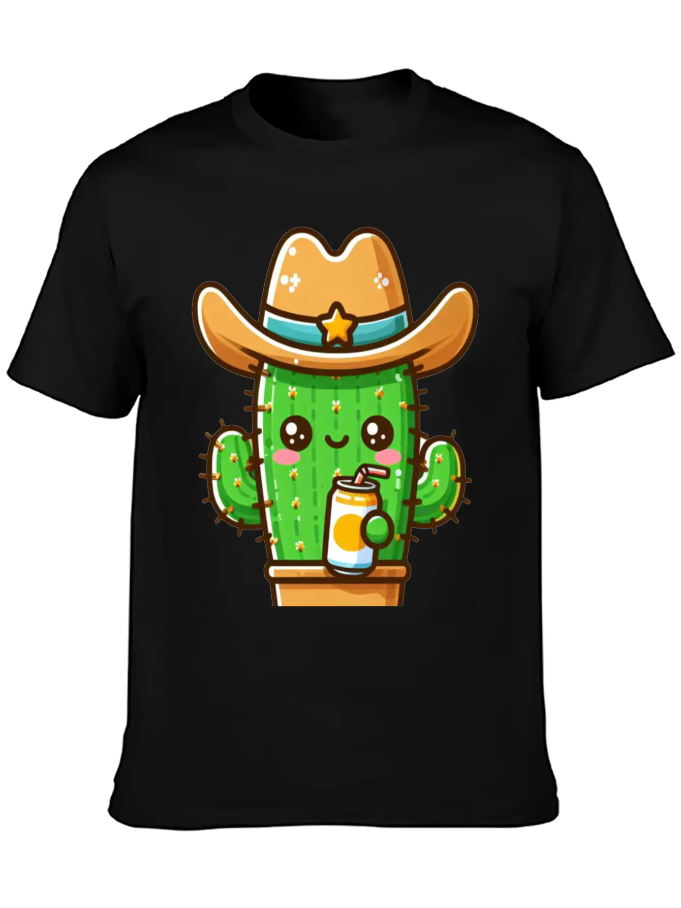 Cowboy Cactus Cute Basic Graphic T-Shirt ¨C Daily Comfort In Soft Cotton