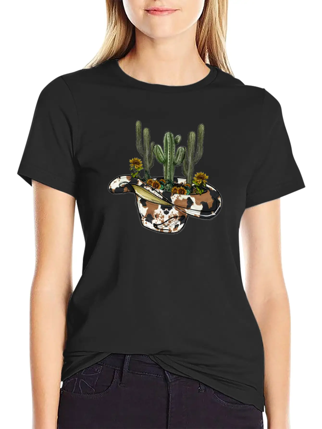 Cowboy Hat Cactus Soft Cotton Short Sleeve Tee ¨C Unisex Wardrobe Staple