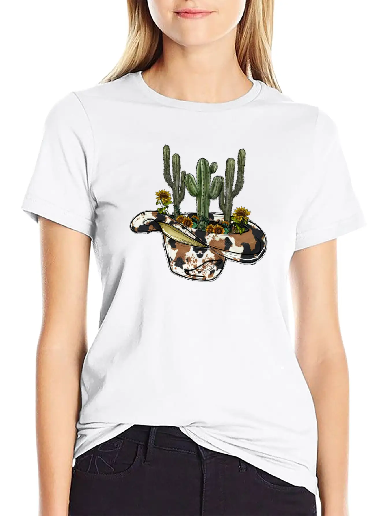 Cowboy Hat Cactus Soft Cotton Short Sleeve Tee ¨C Unisex Wardrobe Staple