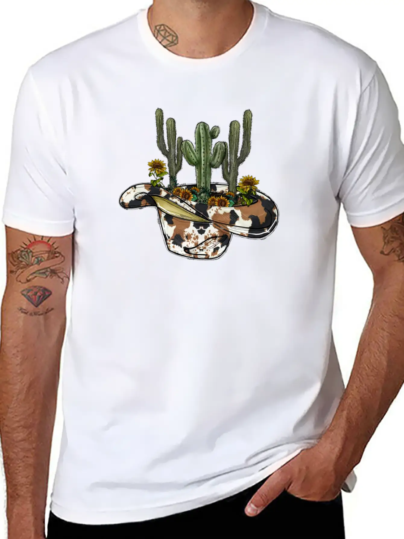 Cowboy Hat Cactus Soft Cotton Short Sleeve Tee ¨C Unisex Wardrobe Staple