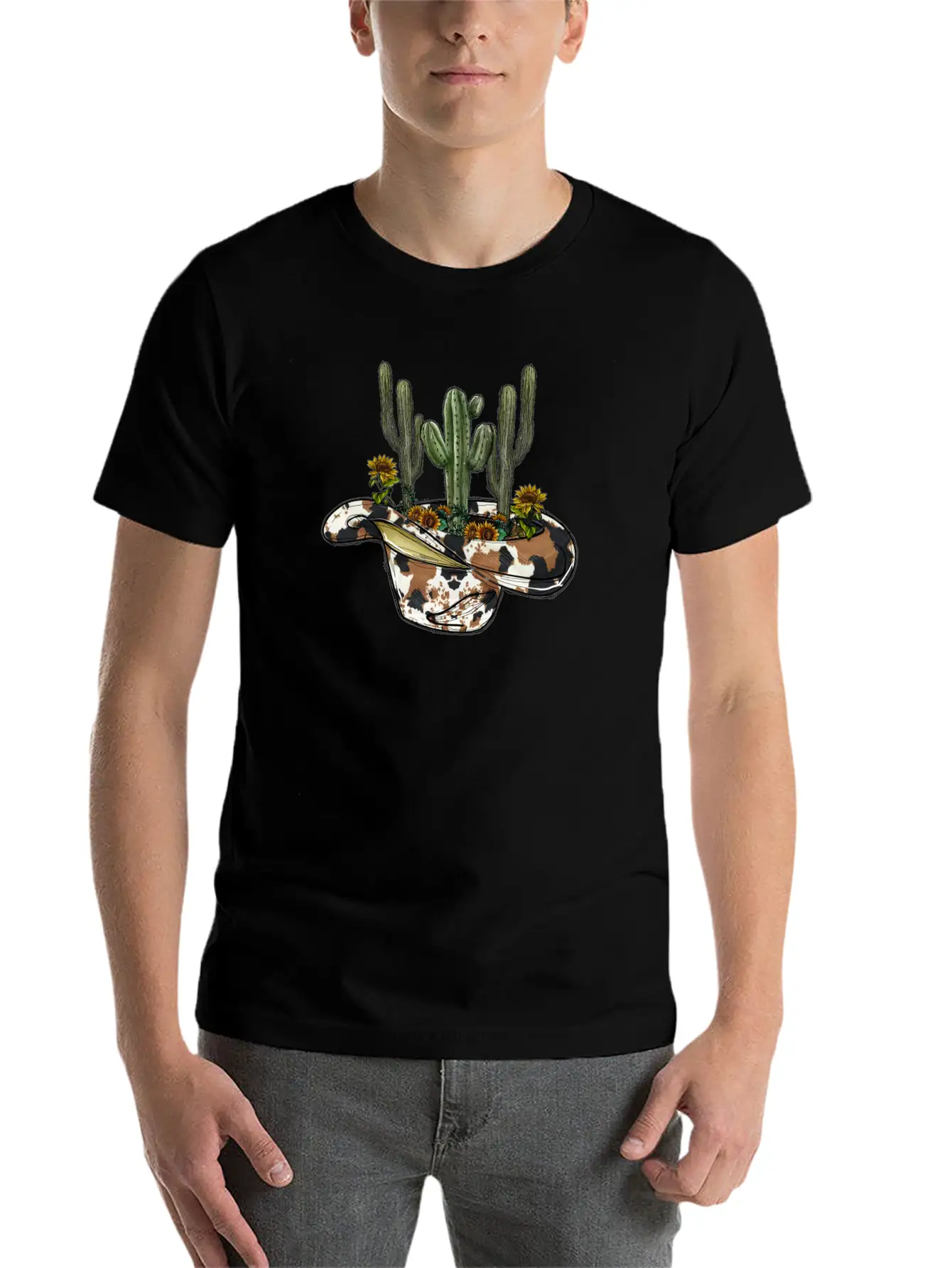 Cowboy Hat Cactus Soft Cotton Short Sleeve Tee ¨C Unisex Wardrobe Staple