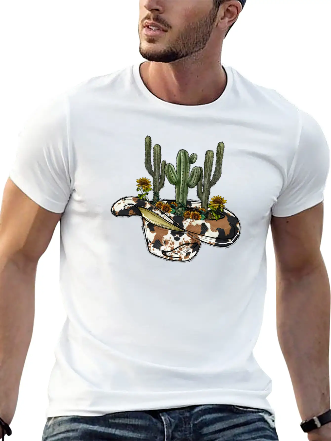 Cowboy Hat Cactus Soft Cotton Short Sleeve Tee ¨C Unisex Wardrobe Staple