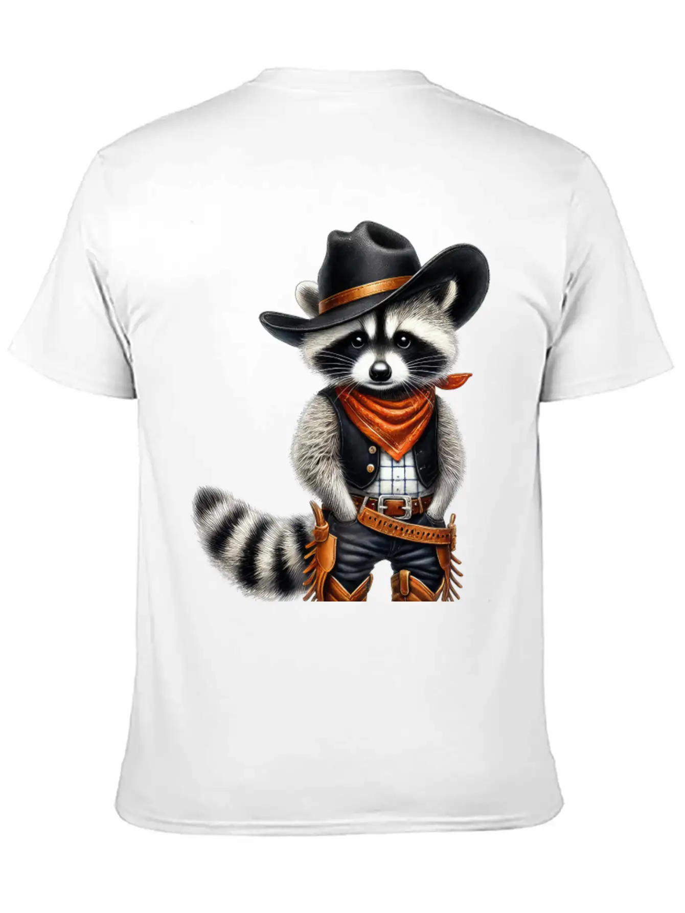 Cowboy Raccoon Howdy Animal Lover Design Basic Graphic T-Shirt ¨C Daily Comfort In Soft Cotton