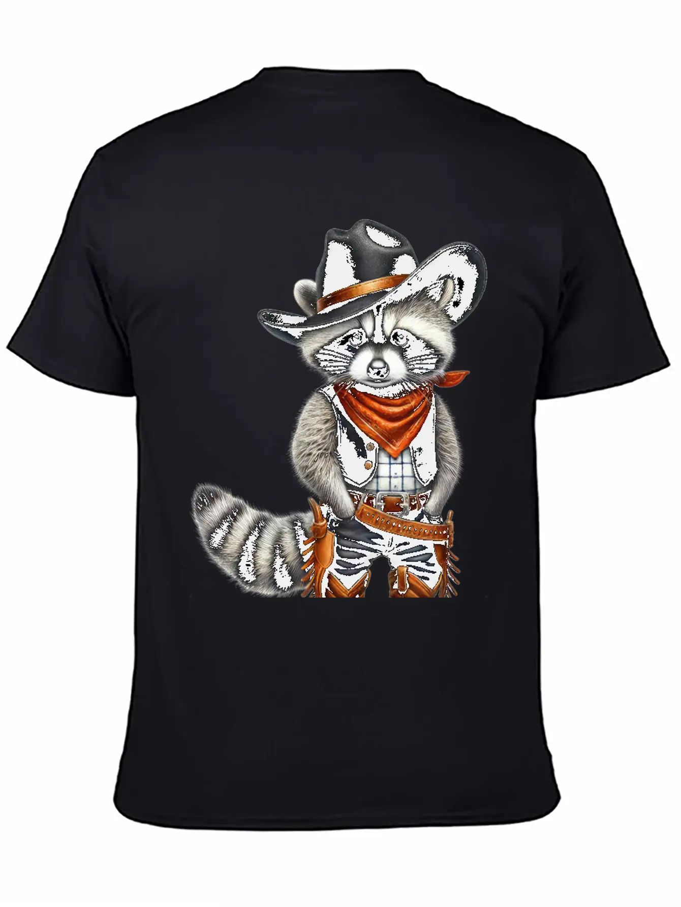 Cowboy Raccoon Howdy Animal Lover Design Basic Graphic T-Shirt ¨C Daily Comfort In Soft Cotton