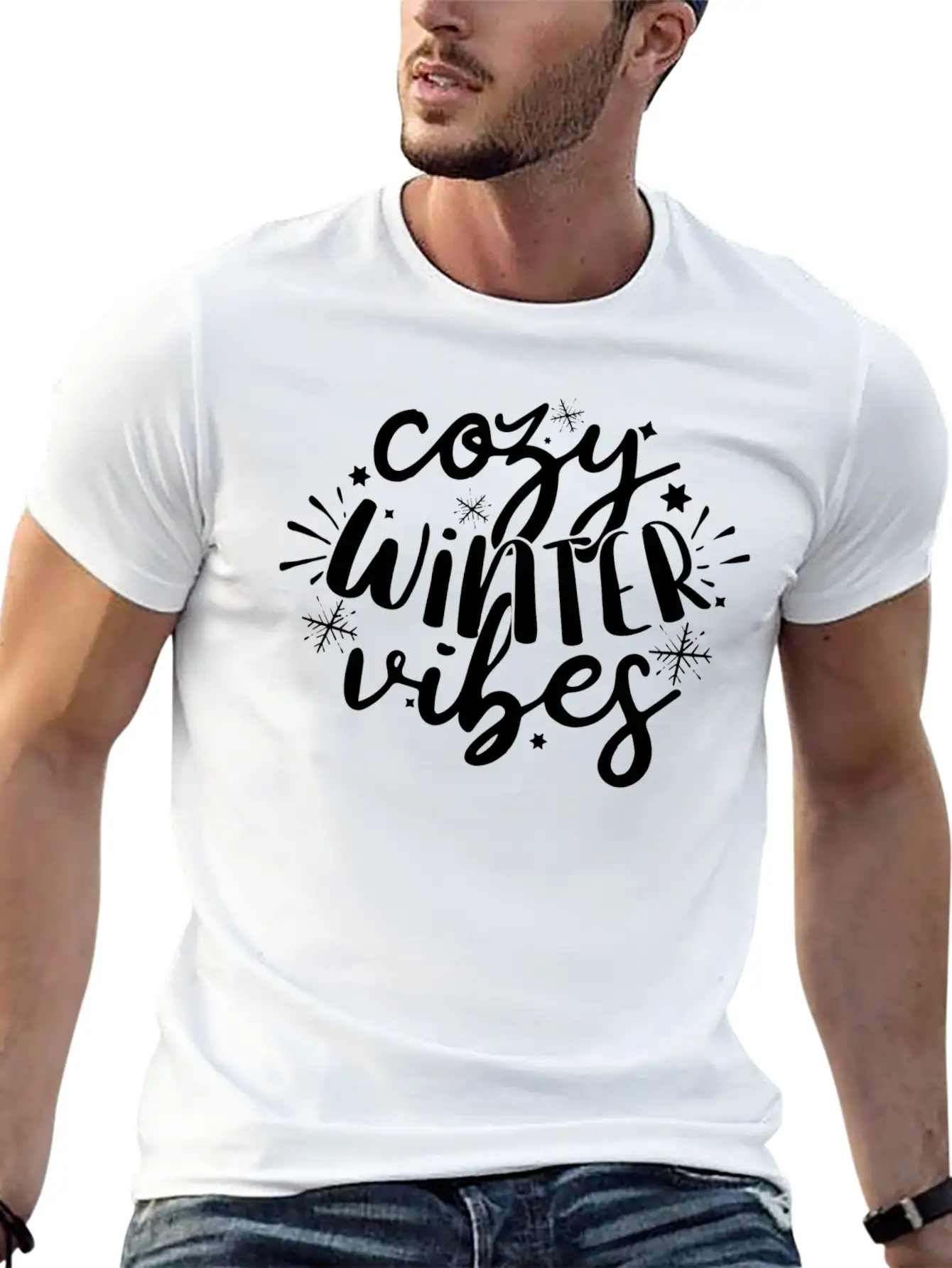 Cozy Winter Vibes Winter Design Basic Graphic T-Shirt ¨C Daily Comfort In Soft Cotton