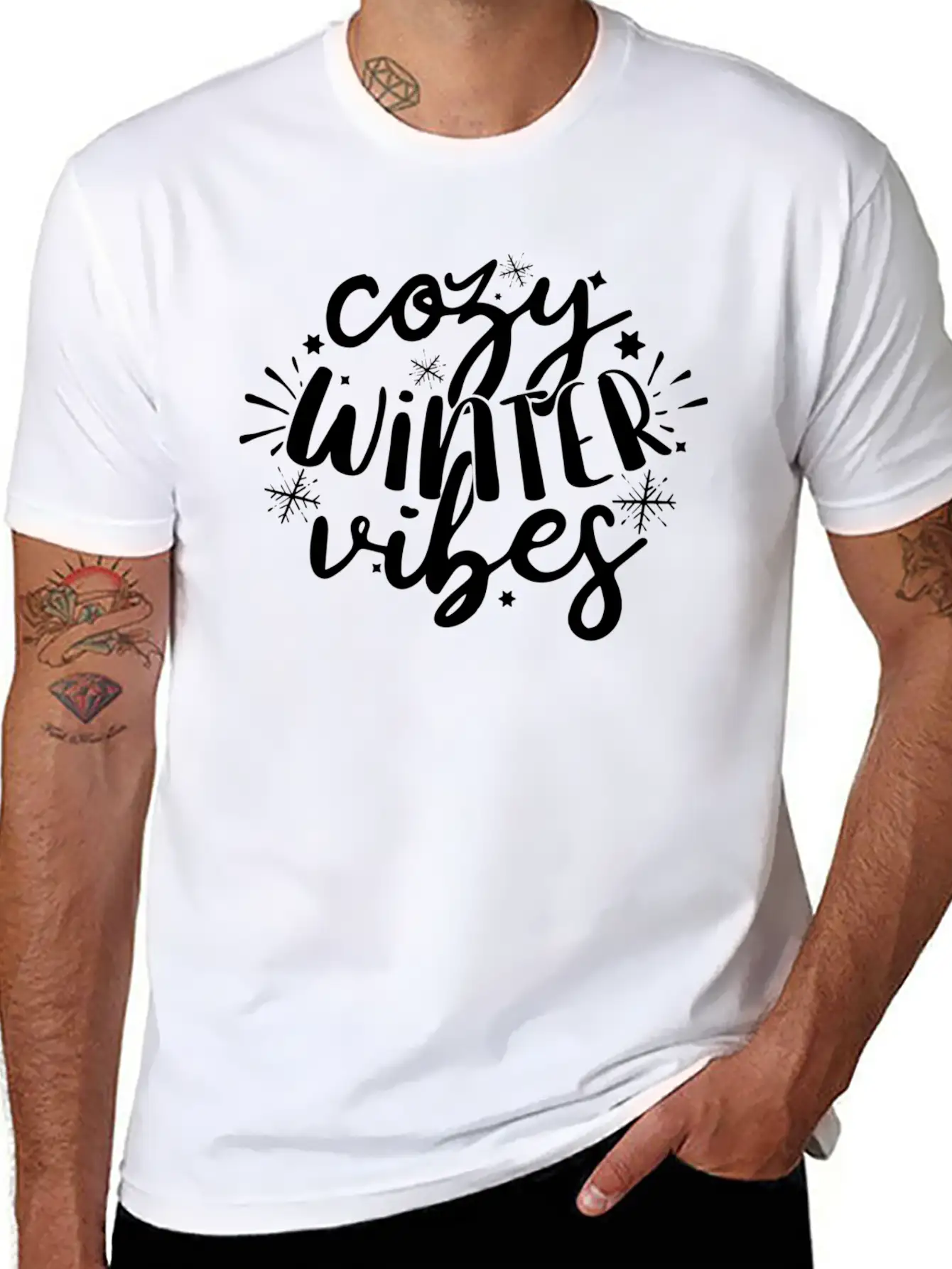 Cozy Winter Vibes Winter Design Basic Graphic T-Shirt ¨C Daily Comfort In Soft Cotton