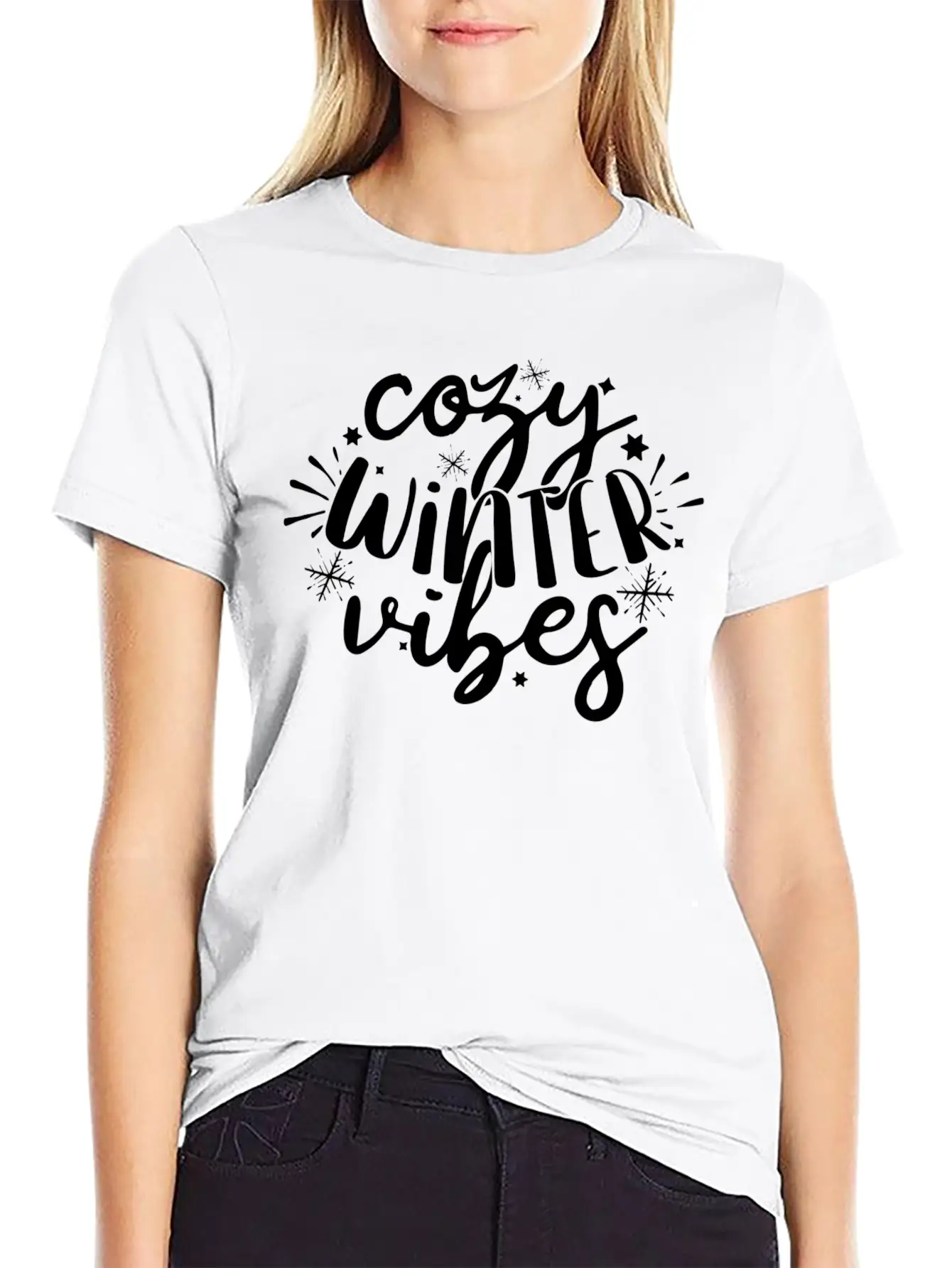 Cozy Winter Vibes Winter Design Basic Graphic T-Shirt ¨C Daily Comfort In Soft Cotton