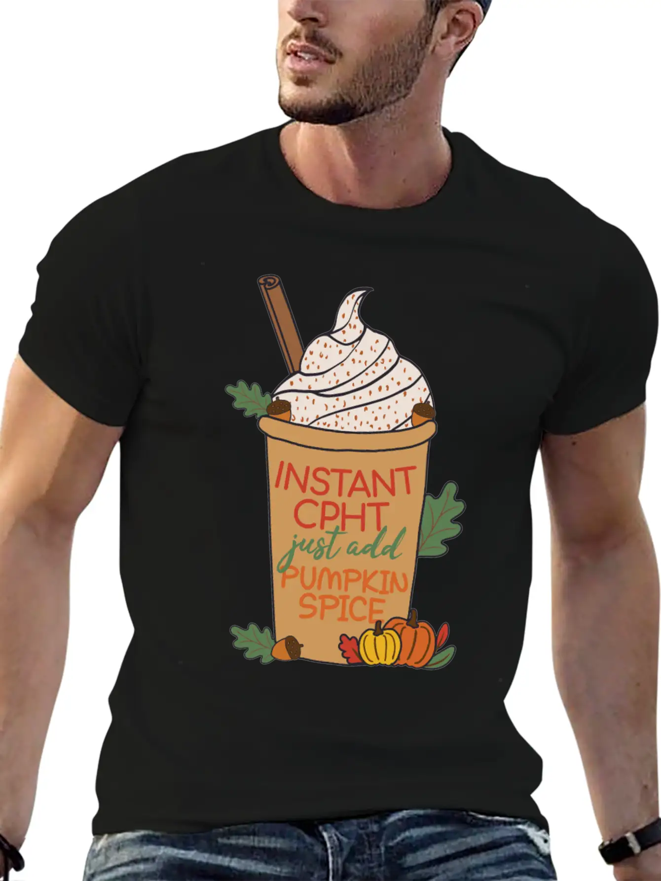 CPHT Pumpkin Spice | Pharmacy Basic Graphic T-Shirt ¨C Daily Comfort In Soft Cotton