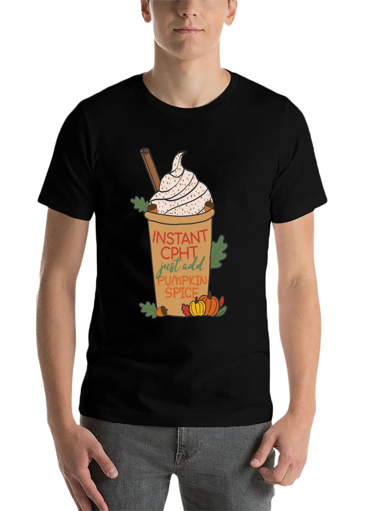CPHT Pumpkin Spice | Pharmacy Basic Graphic T-Shirt ¨C Daily Comfort In Soft Cotton