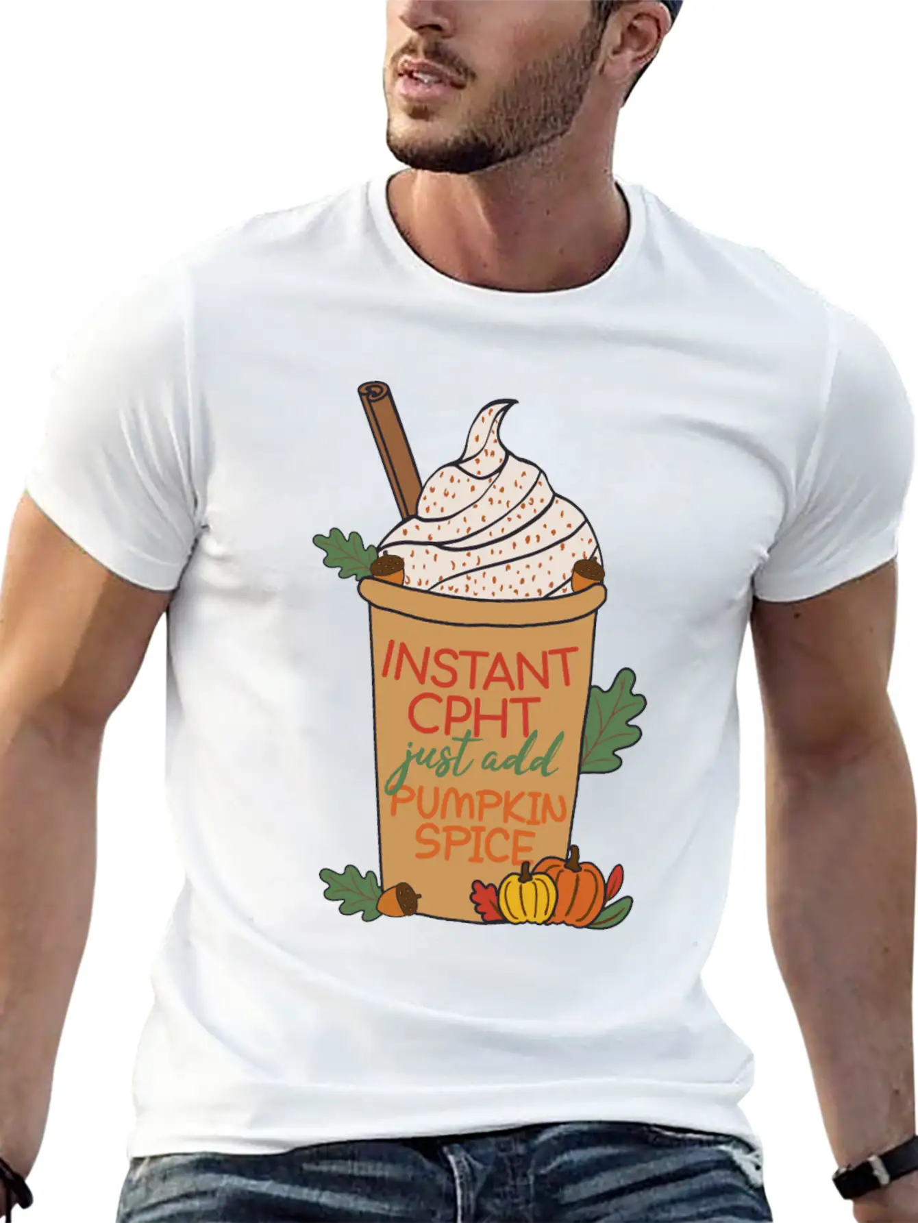 CPHT Pumpkin Spice | Pharmacy Basic Graphic T-Shirt ¨C Daily Comfort In Soft Cotton