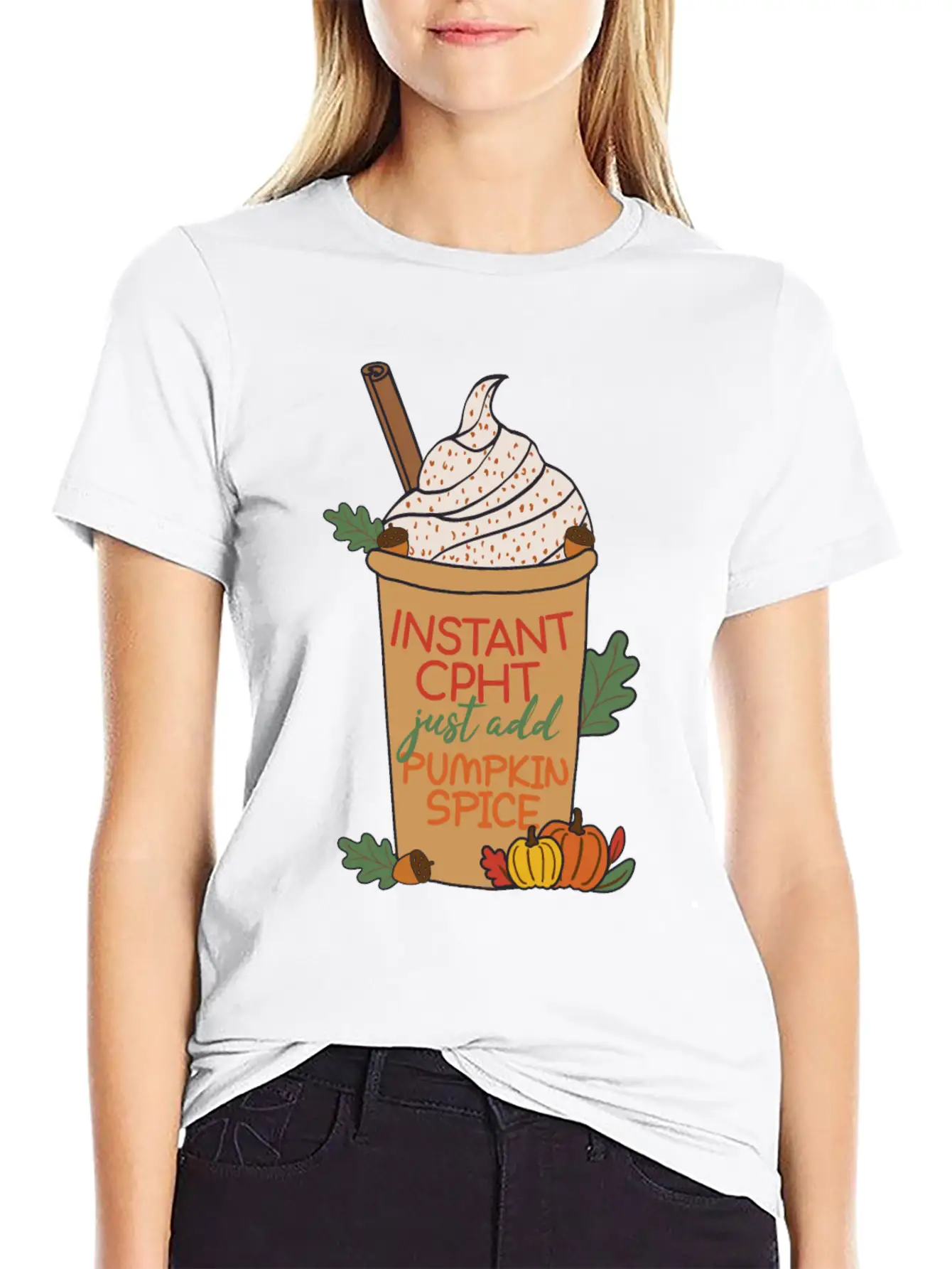 CPHT Pumpkin Spice | Pharmacy Basic Graphic T-Shirt ¨C Daily Comfort In Soft Cotton