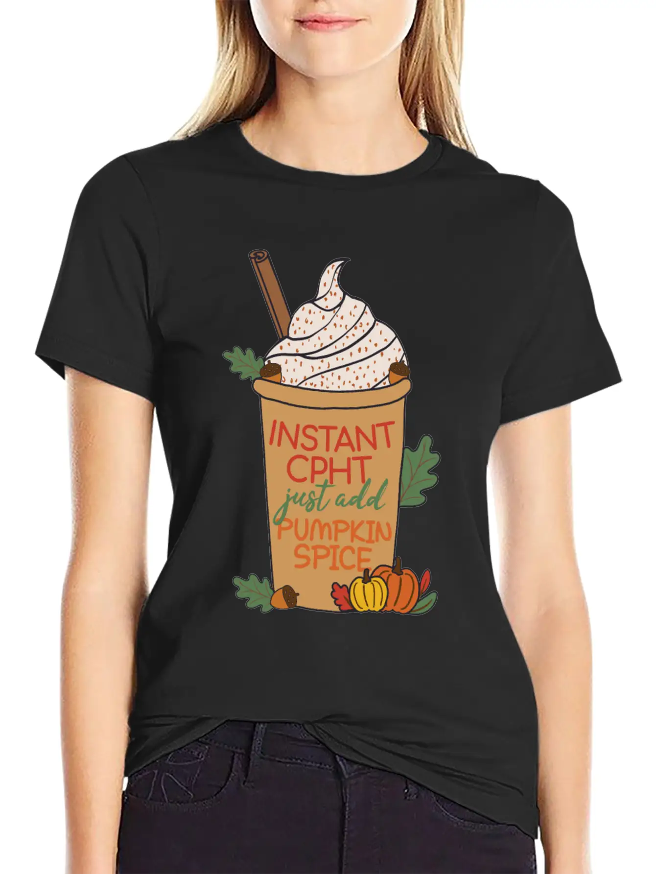 CPHT Pumpkin Spice | Pharmacy Basic Graphic T-Shirt ¨C Daily Comfort In Soft Cotton