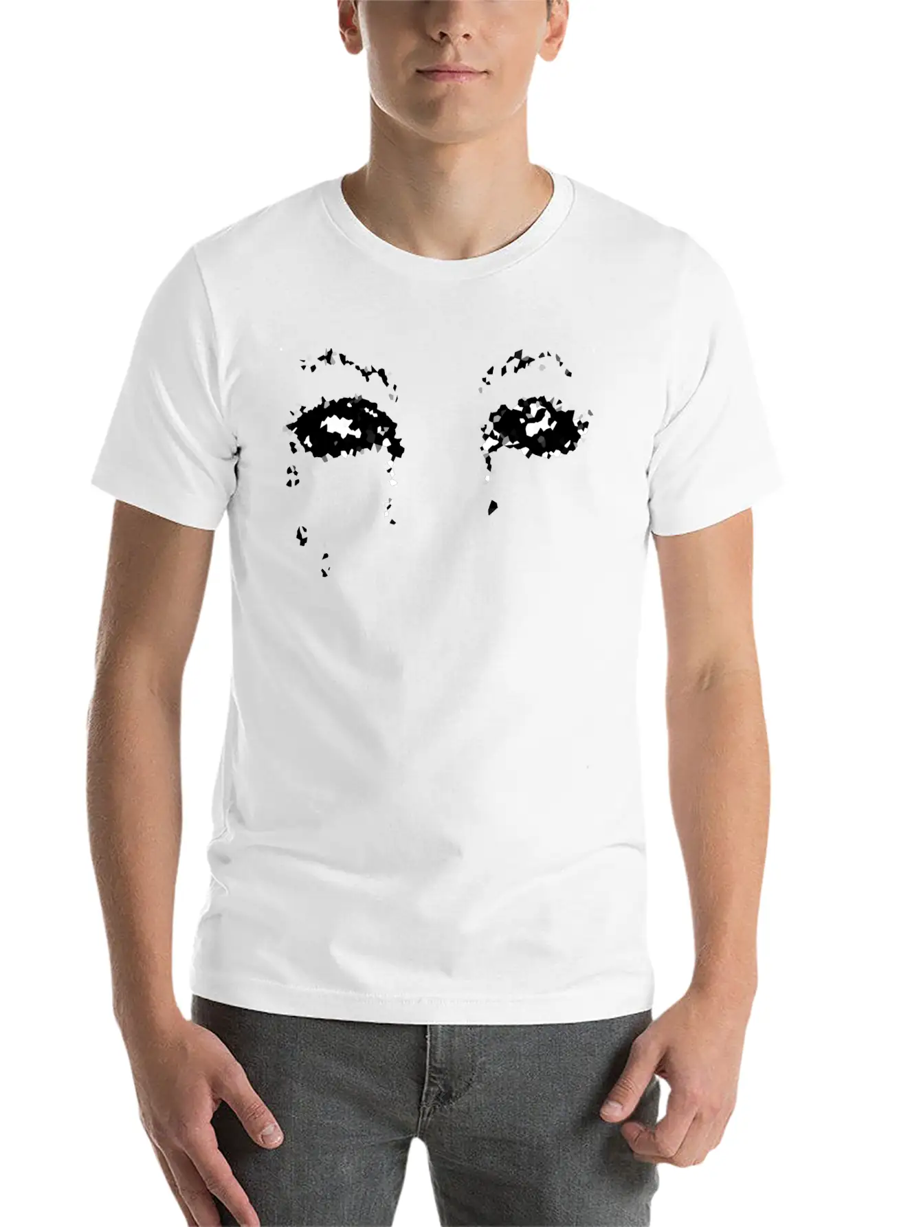 Crazy Eyes Sad Basic Graphic T-Shirt ¨C Daily Comfort In Soft Cotton