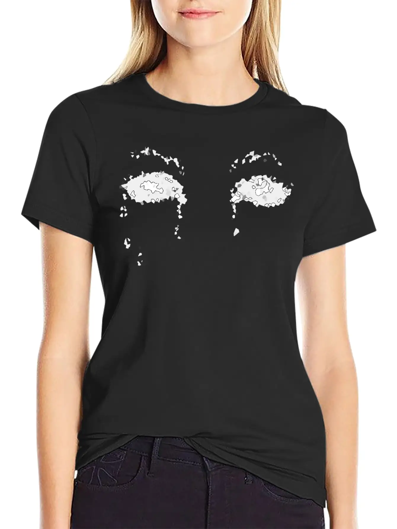 Crazy Eyes Sad Basic Graphic T-Shirt ¨C Daily Comfort In Soft Cotton