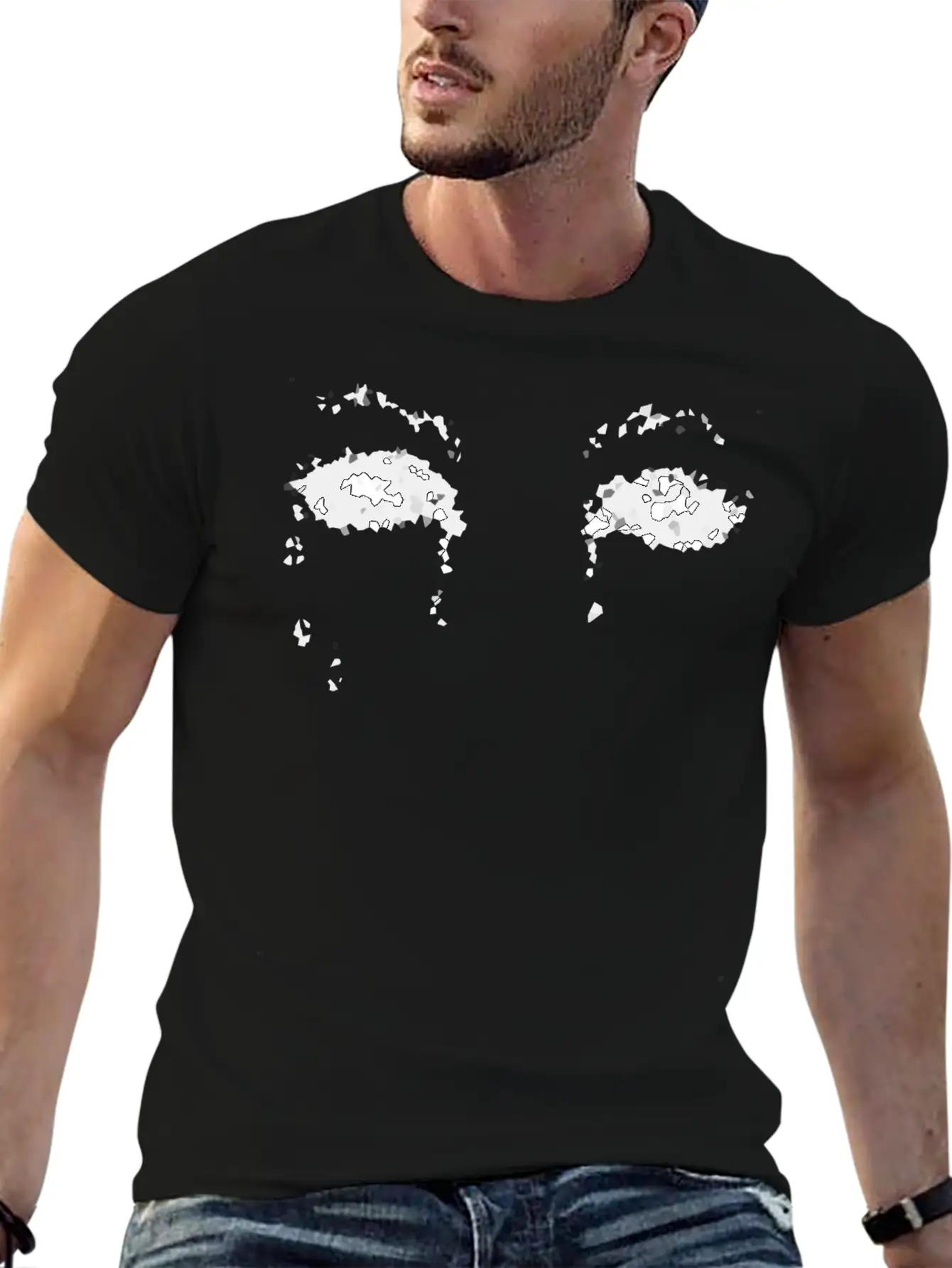 Crazy Eyes Sad Basic Graphic T-Shirt ¨C Daily Comfort In Soft Cotton
