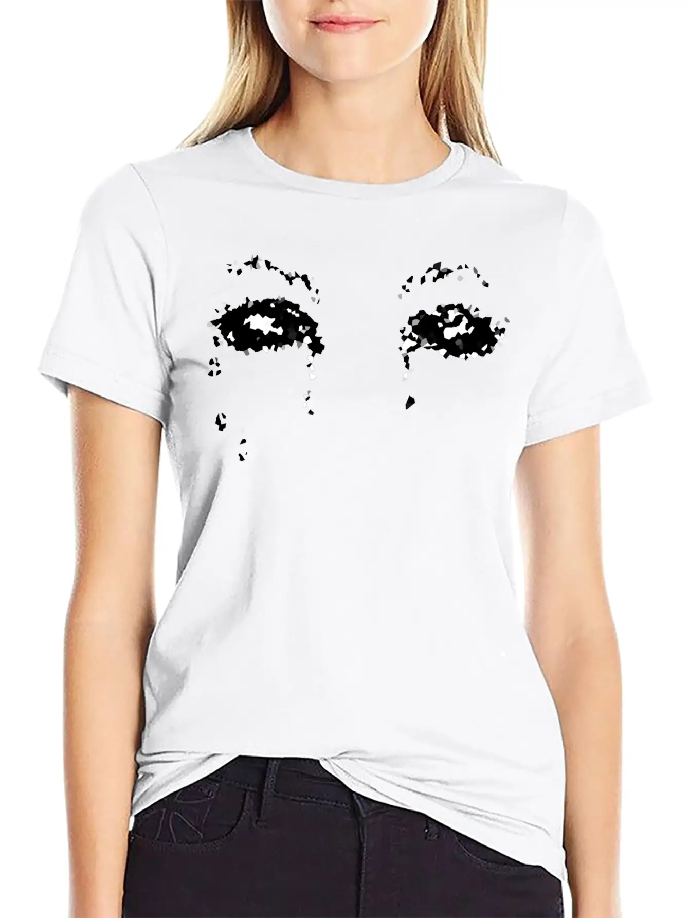 Crazy Eyes Sad Basic Graphic T-Shirt ¨C Daily Comfort In Soft Cotton