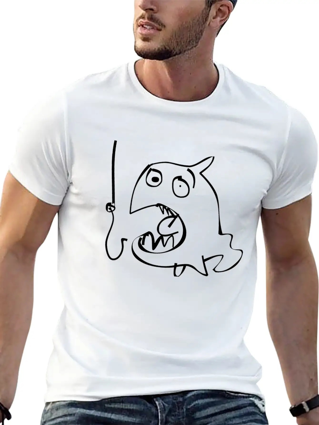 Crazy Fish & Hook Basic Graphic T-Shirt ¨C Daily Comfort In Soft Cotton
