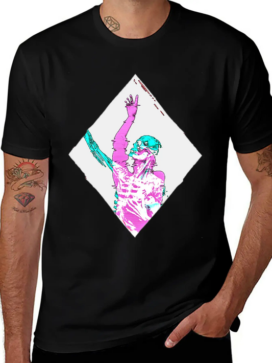 Creepy Pastel Goth Vaporwave Skeleton Skull Essential Cotton Tee For Daily Outfits ¨C Unisex Style
