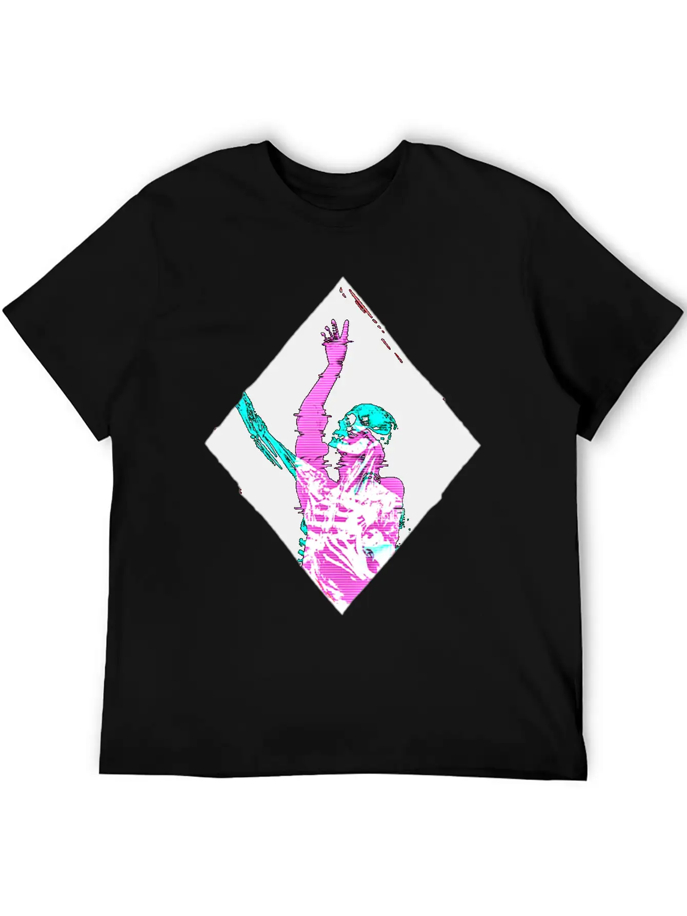Creepy Pastel Goth Vaporwave Skeleton Skull Essential Cotton Tee For Daily Outfits ¨C Unisex Style