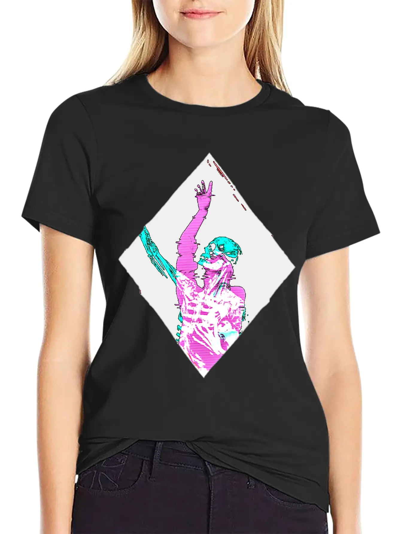Creepy Pastel Goth Vaporwave Skeleton Skull Essential Cotton Tee For Daily Outfits ¨C Unisex Style