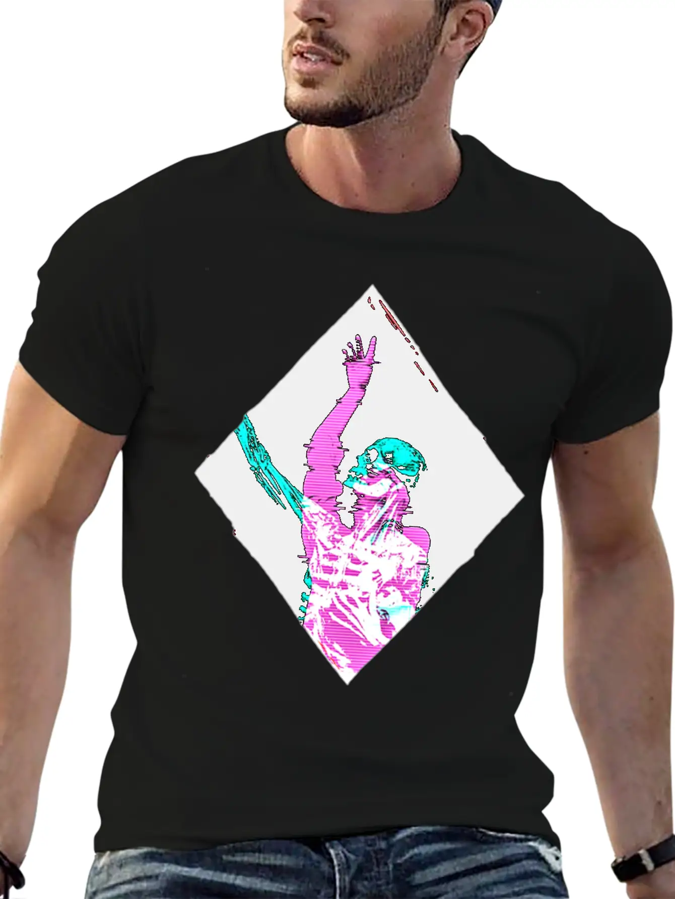 Creepy Pastel Goth Vaporwave Skeleton Skull Essential Cotton Tee For Daily Outfits ¨C Unisex Style