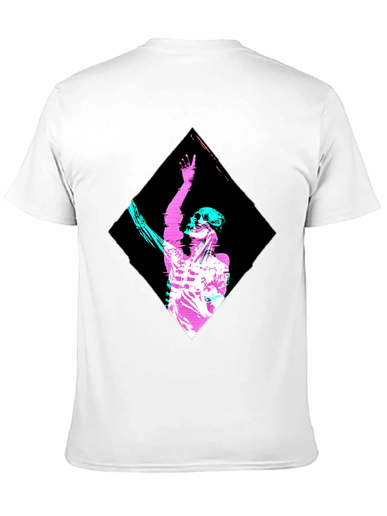 Creepy Pastel Goth Vaporwave Skeleton Skull Essential Cotton Tee For Daily Outfits ¨C Unisex Style