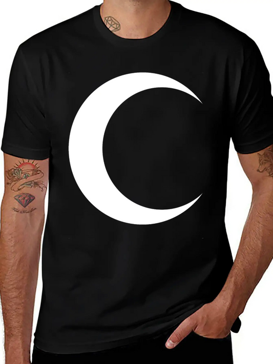 Crescent Moon Basic Graphic T-Shirt ¨C Daily Comfort In Soft Cotton