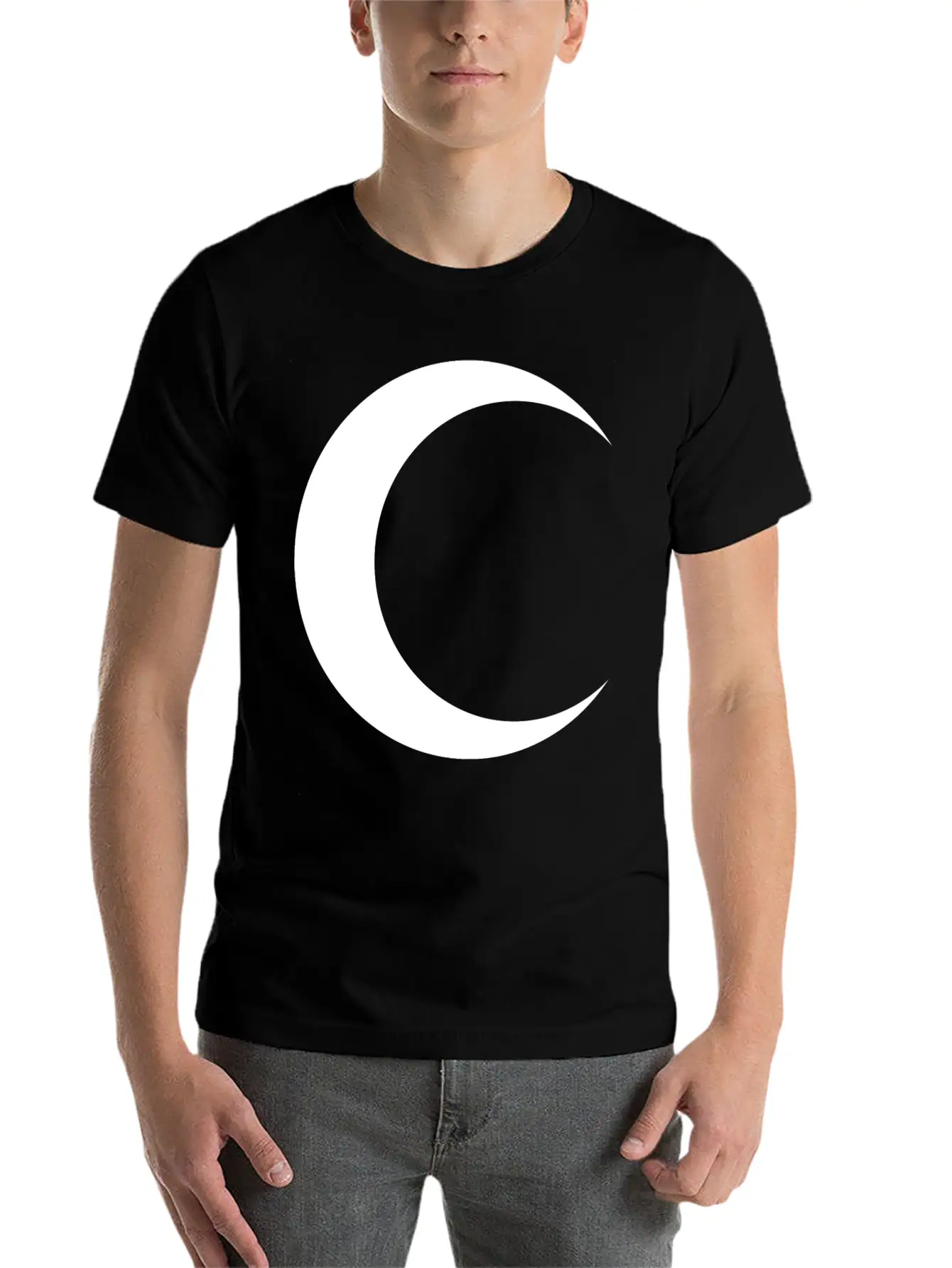 Crescent Moon Basic Graphic T-Shirt ¨C Daily Comfort In Soft Cotton