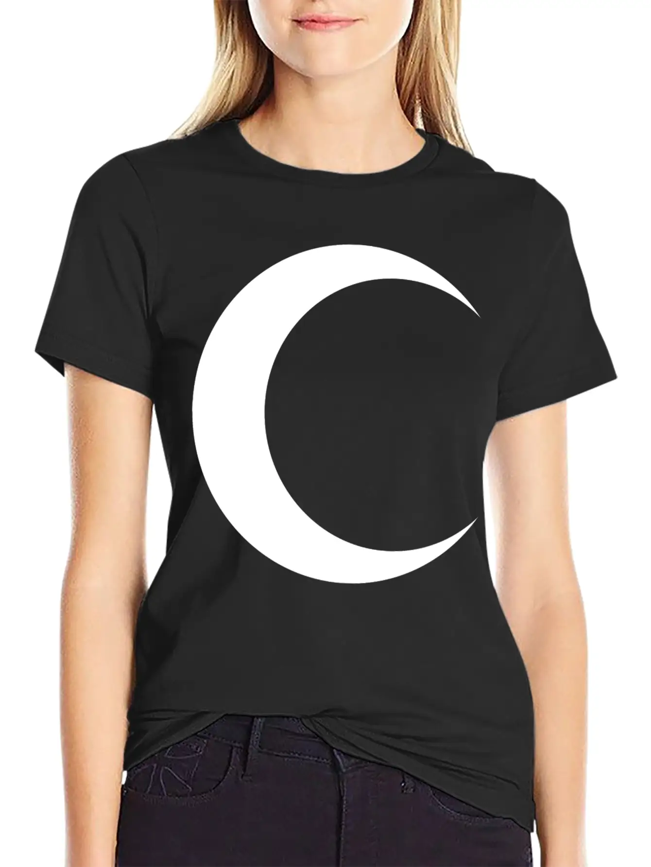Crescent Moon Basic Graphic T-Shirt ¨C Daily Comfort In Soft Cotton