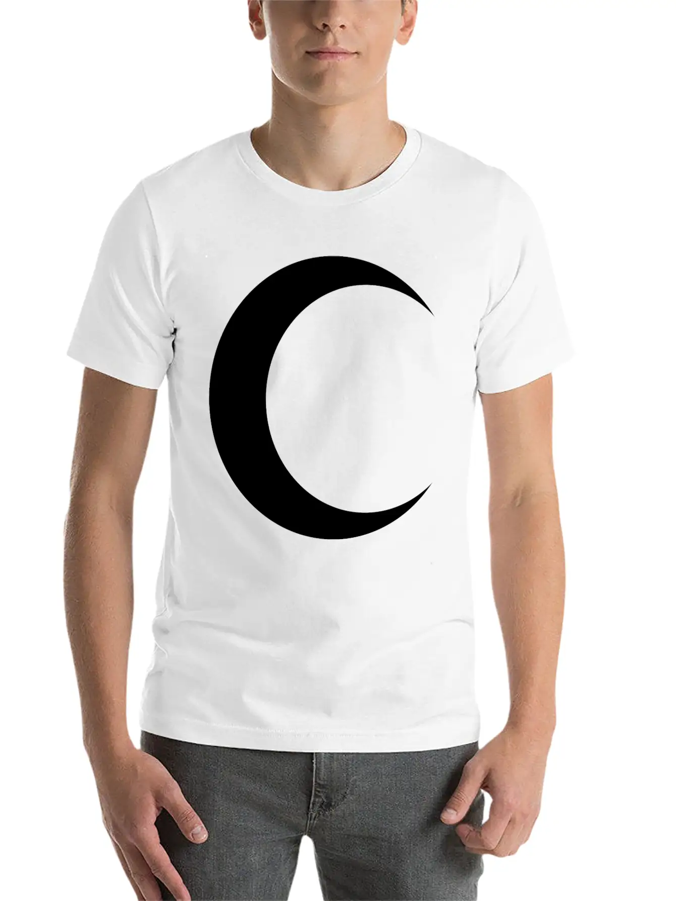 Crescent Moon Basic Graphic T-Shirt ¨C Daily Comfort In Soft Cotton