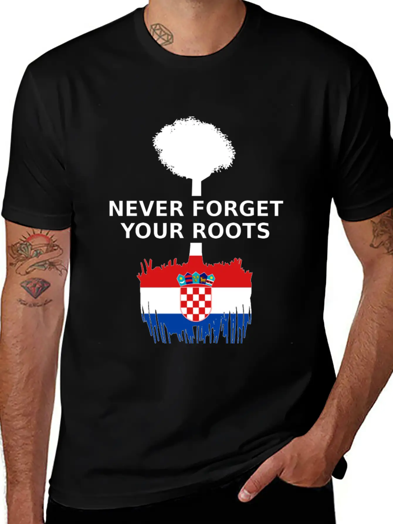 Croatia Flag Roots Basic Graphic T-Shirt ¨C Daily Comfort In Soft Cotton