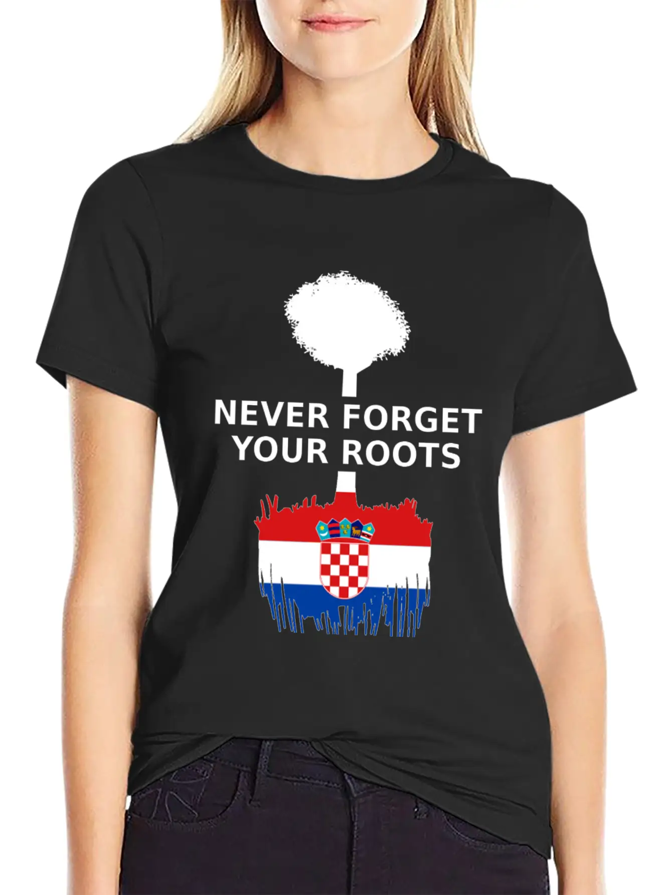 Croatia Flag Roots Basic Graphic T-Shirt ¨C Daily Comfort In Soft Cotton
